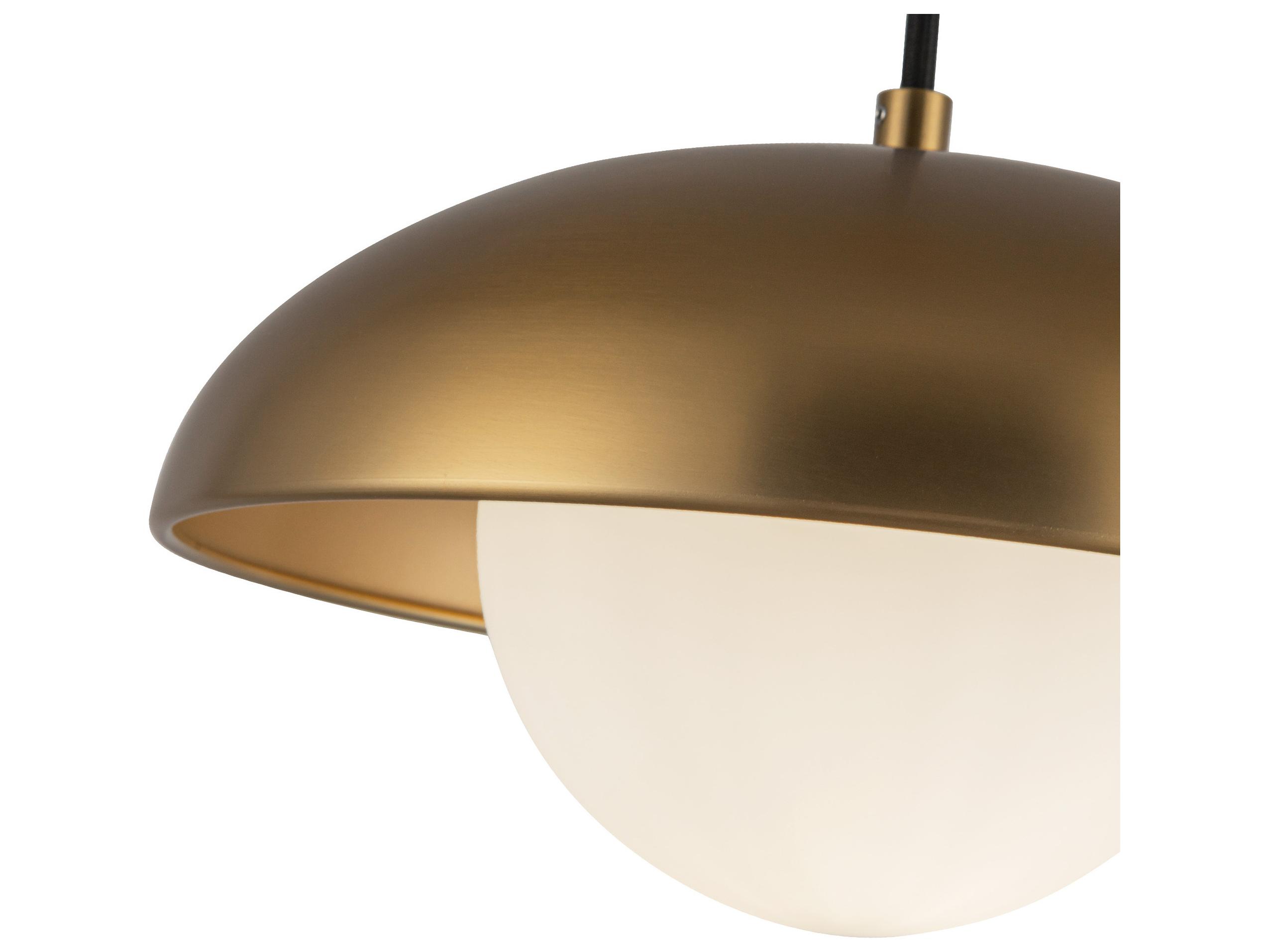 Alora Mood Rubio 1-Light Aged Gold Globe Mini Pendant