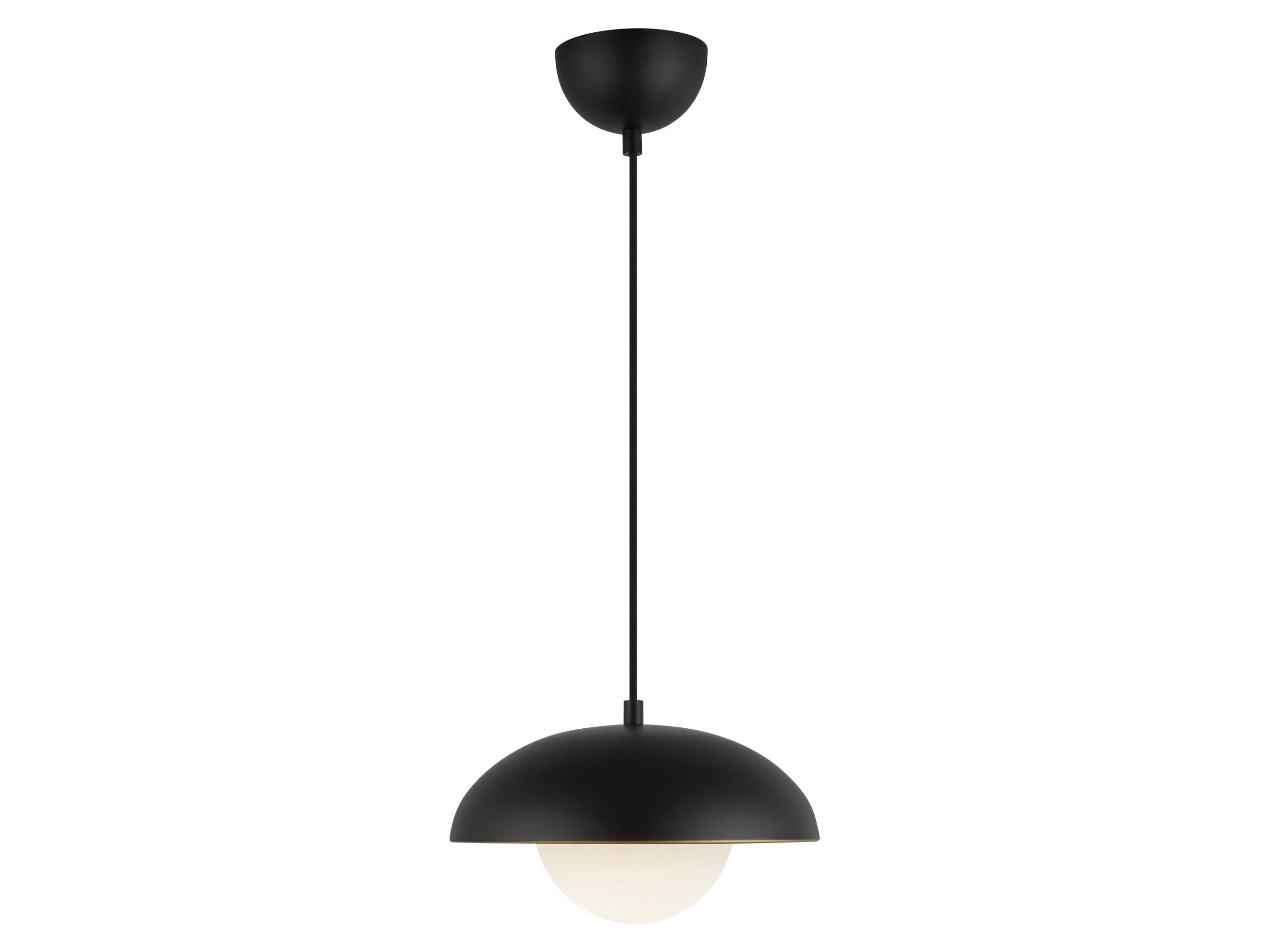 Alora Mood Rubio 1-Light Matte Black Globe Mini Pendant