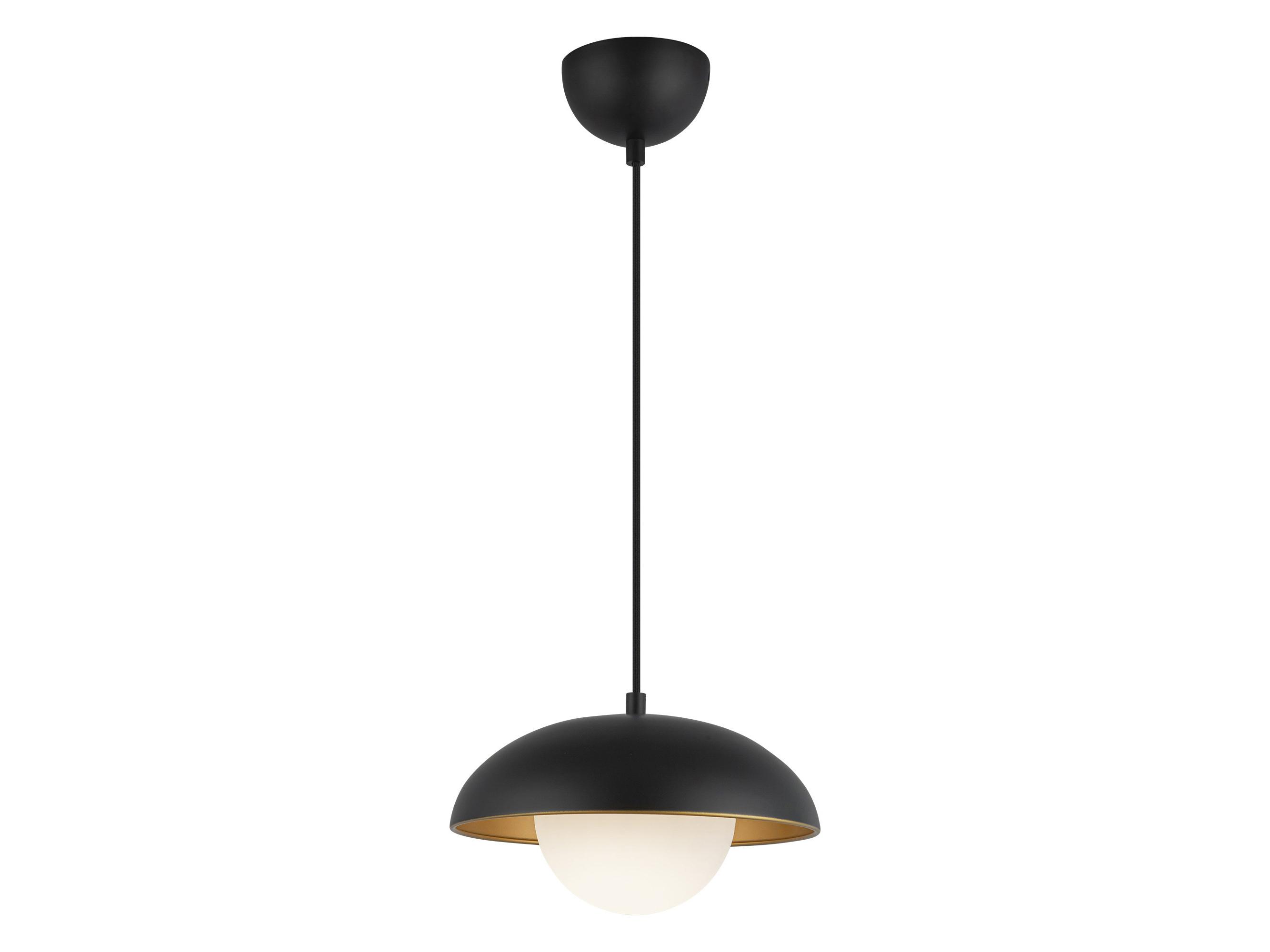Alora Mood Rubio 1-Light Matte Black Globe Mini Pendant