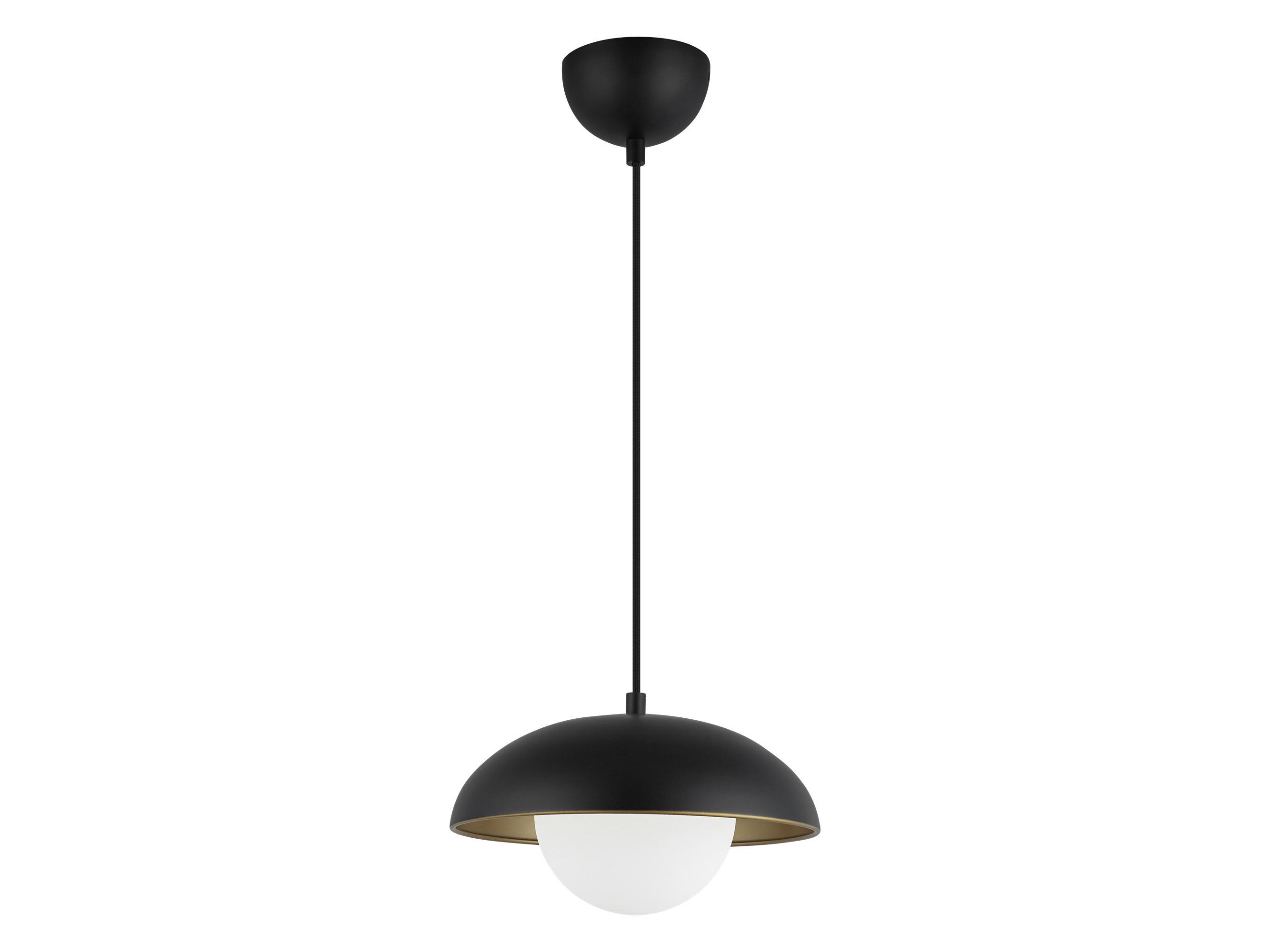 Alora Mood Rubio 1-Light Matte Black Globe Mini Pendant