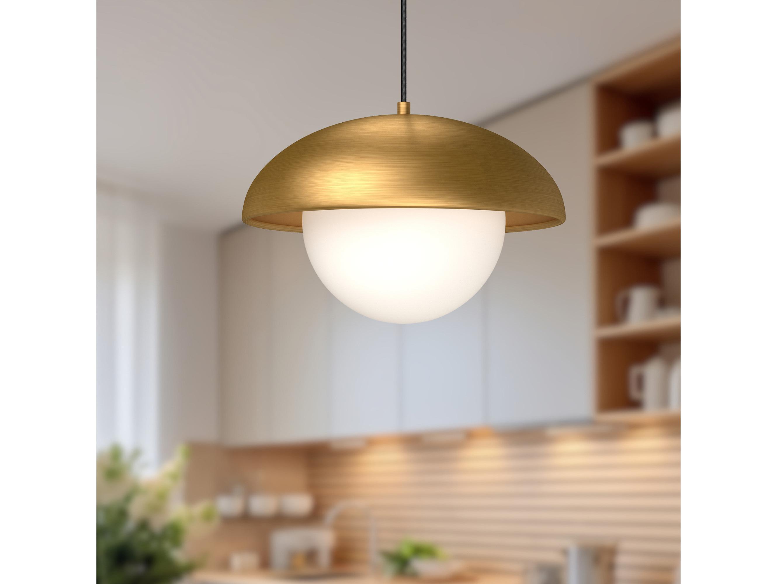 Alora Mood Rubio 1-Light Aged Gold Globe Pendant