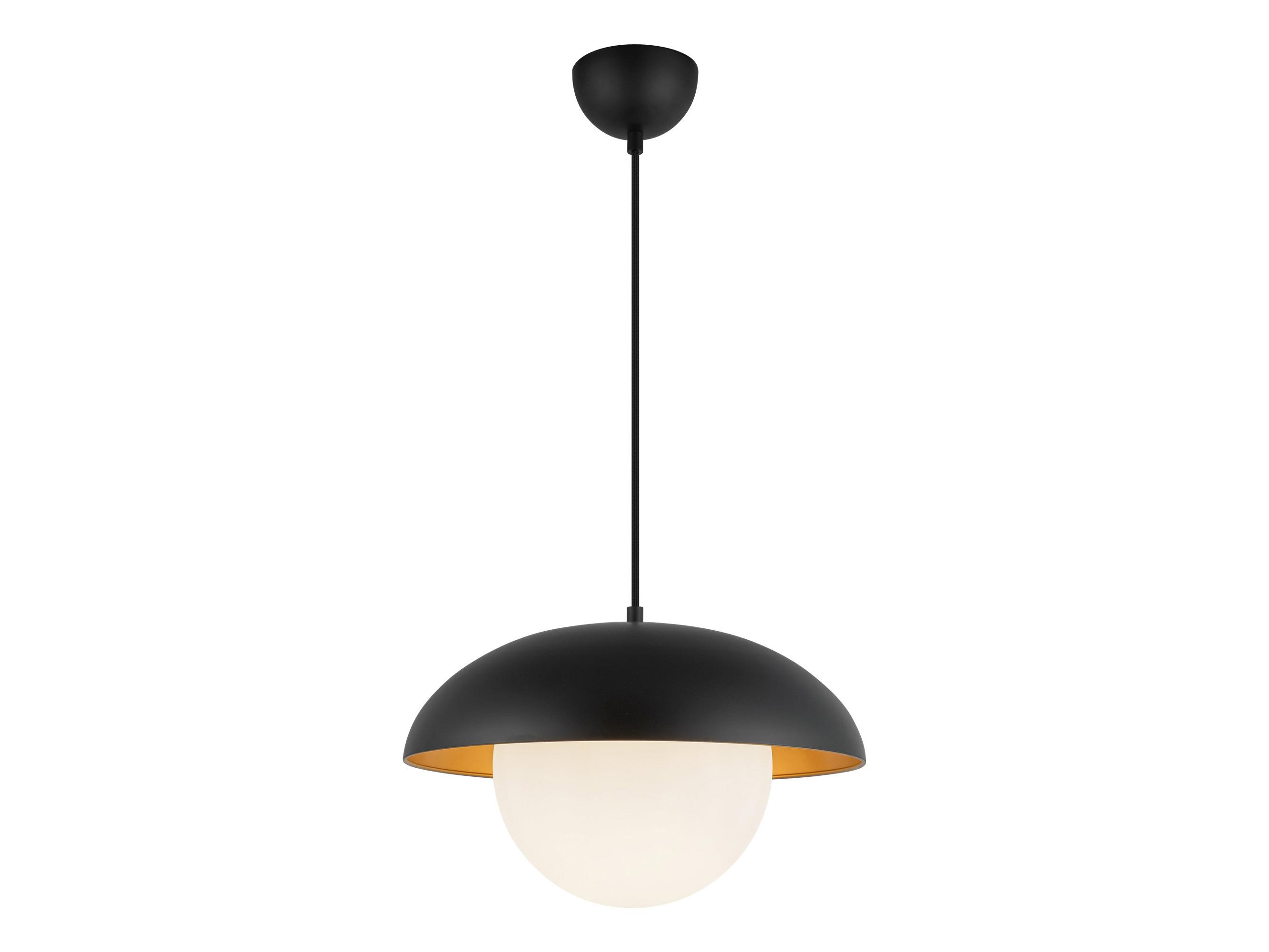Alora Mood Rubio 1-Light Matte Black Globe Pendant