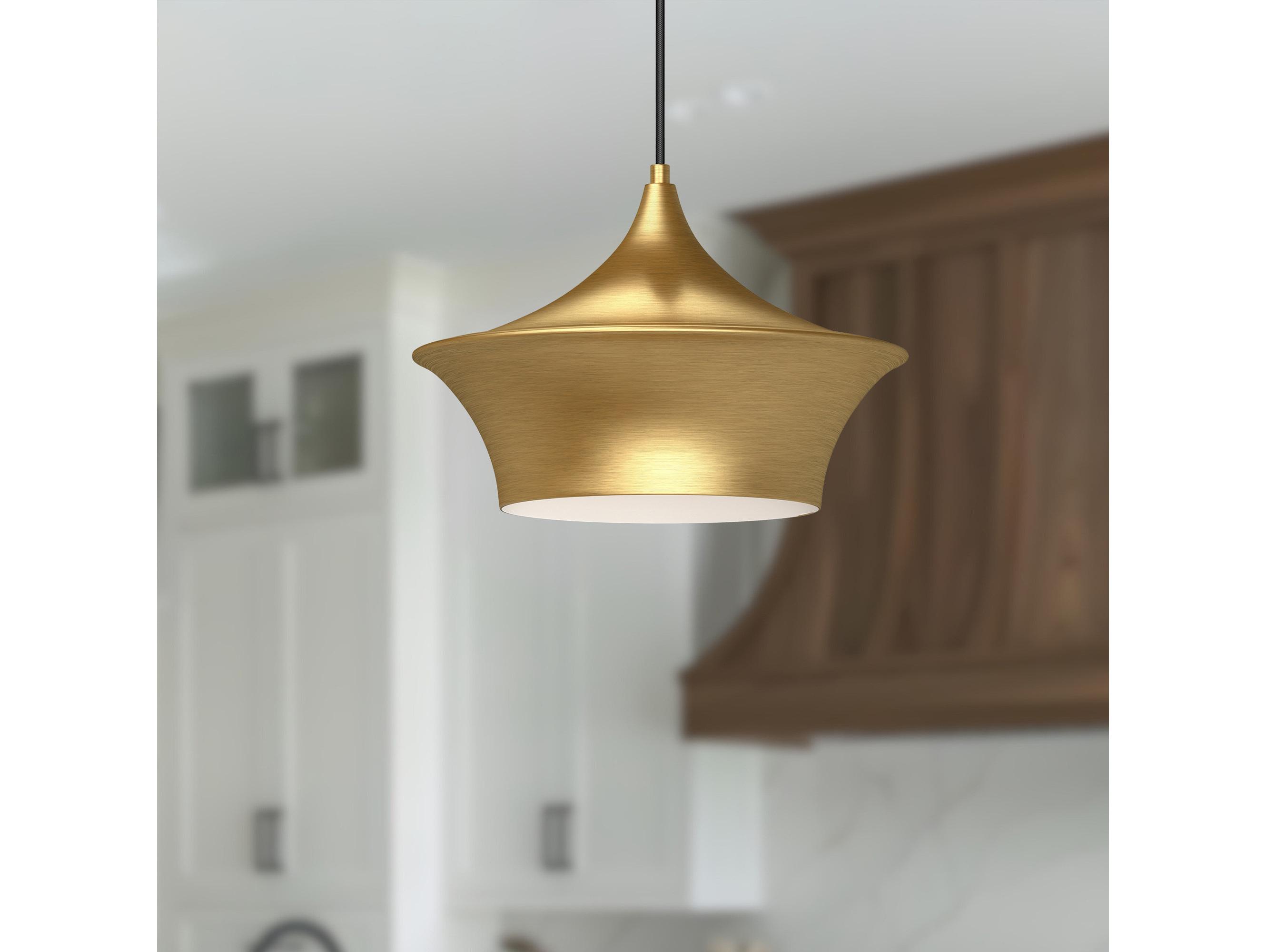 Alora Mood Emiko 1-Light Brushed Gold Geometric Pendant