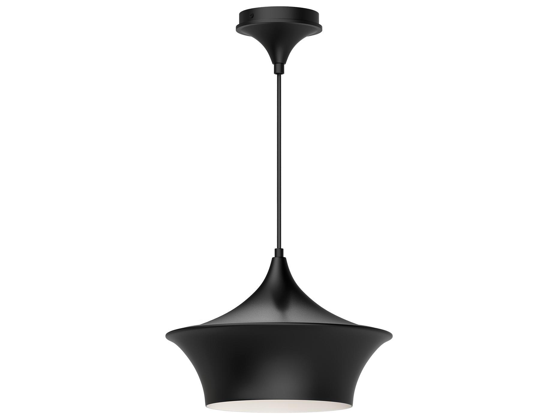 Alora Mood Emiko 1-Light Matte Black Geometric Pendant