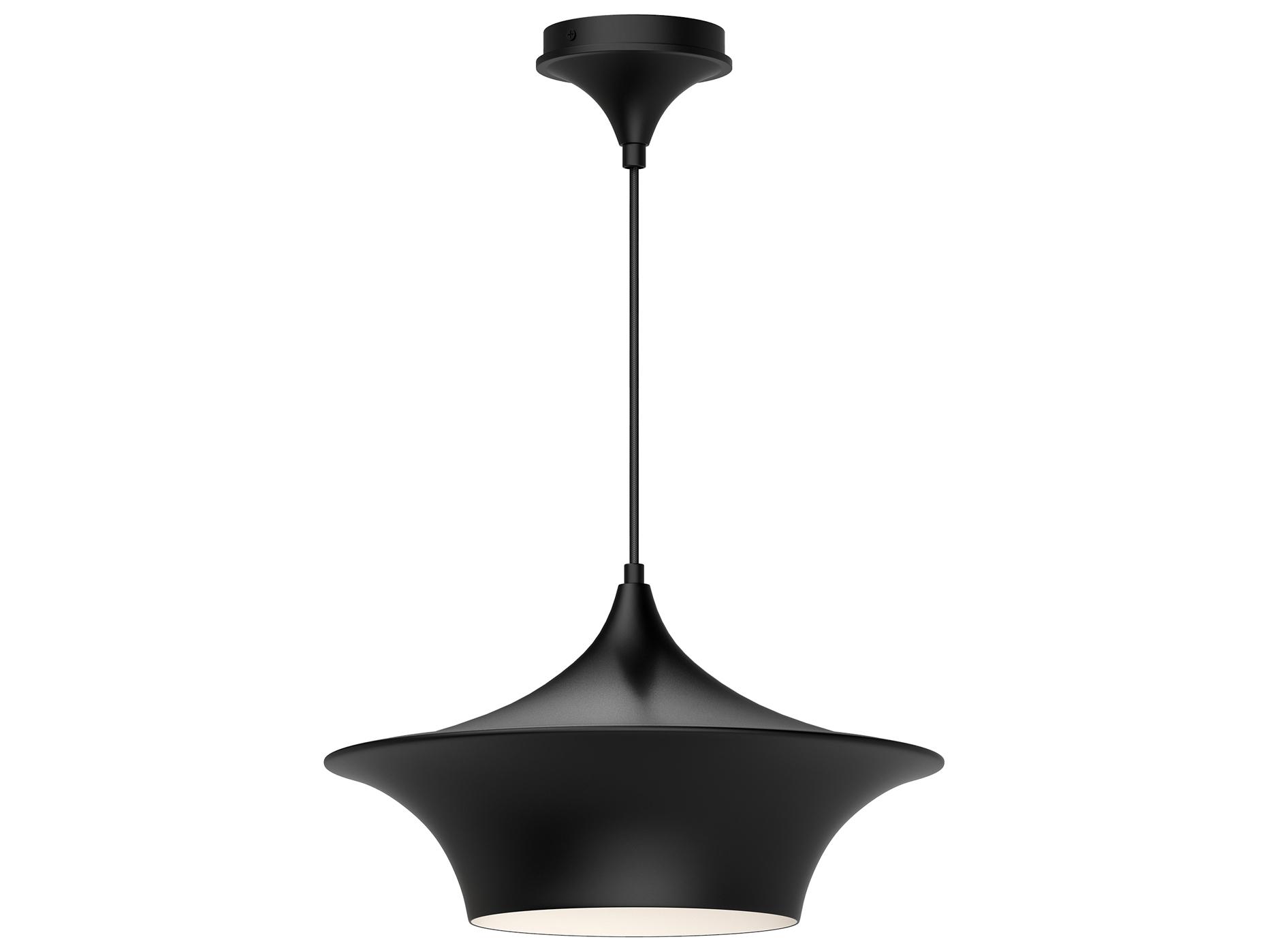 Alora Mood Emiko 1-Light Matte Black Geometric Pendant