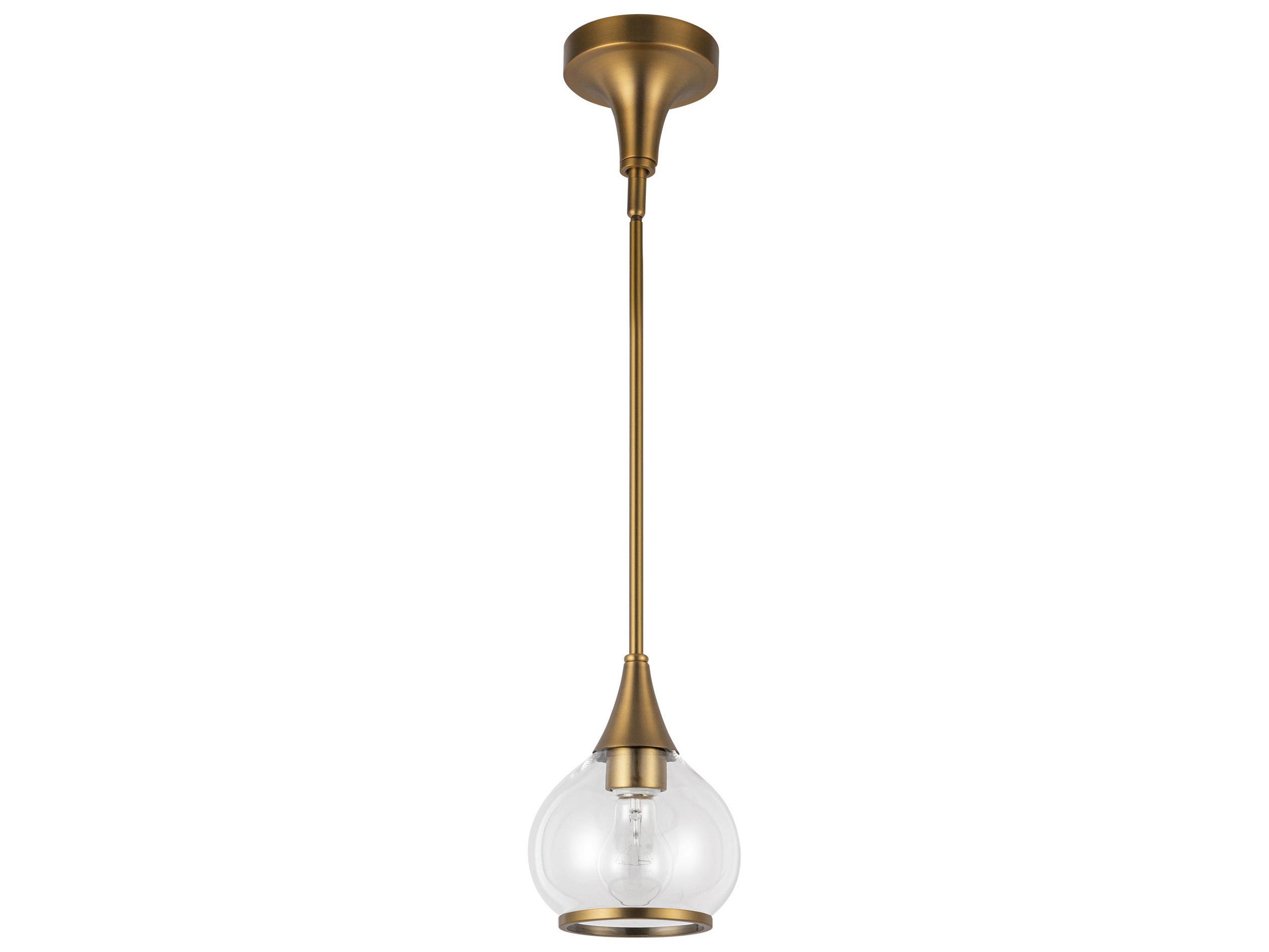 Alora Mood Hazel 1-Light Aged Gold Mini Pendant