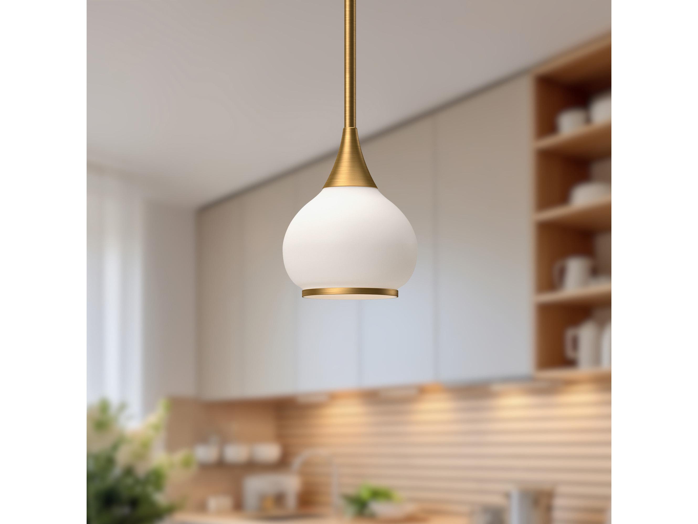 Alora Mood Hazel 1-Light Aged Gold Mini Pendant
