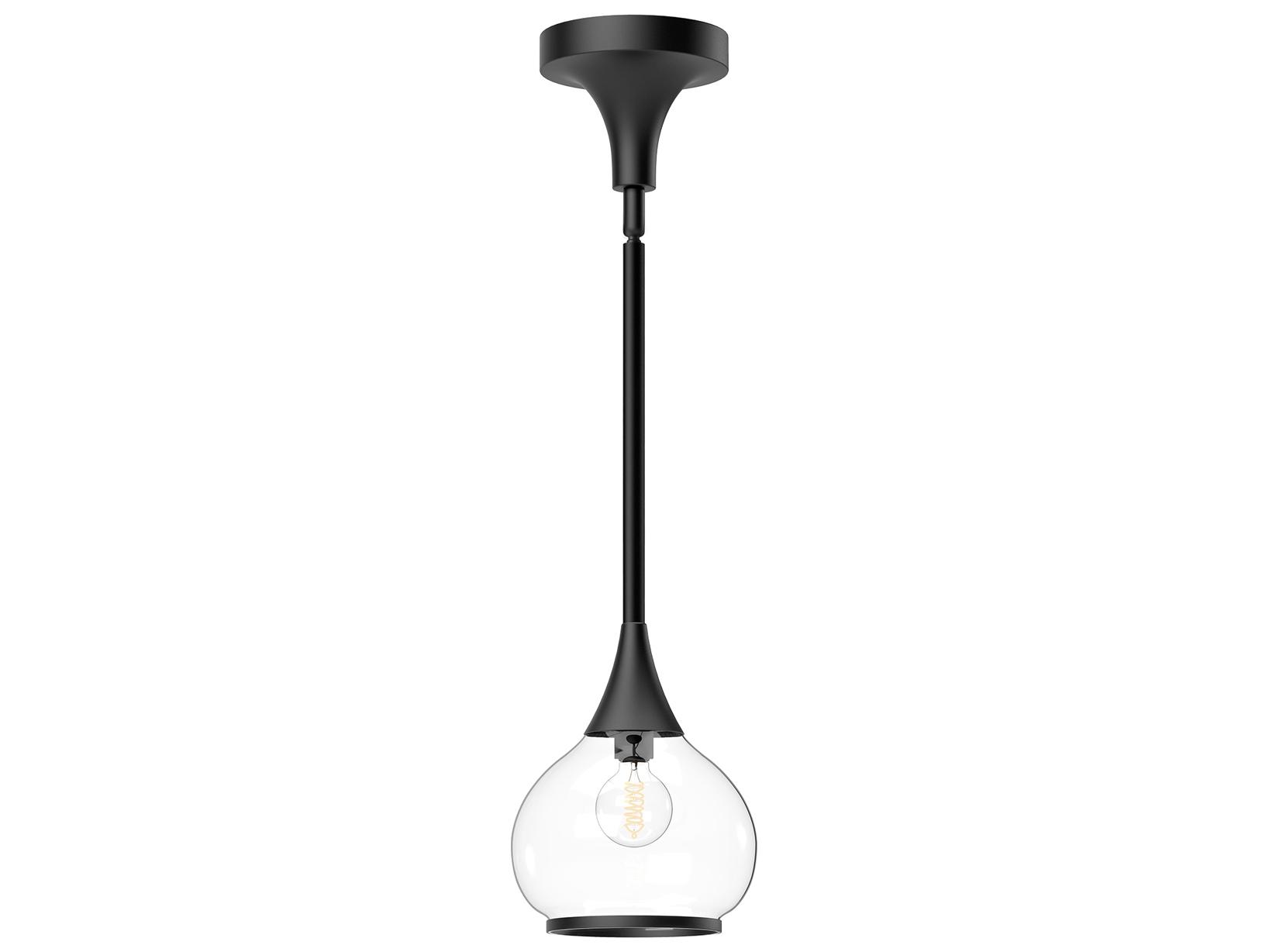 Alora Mood Hazel 1-Light Matte Black Mini Pendant