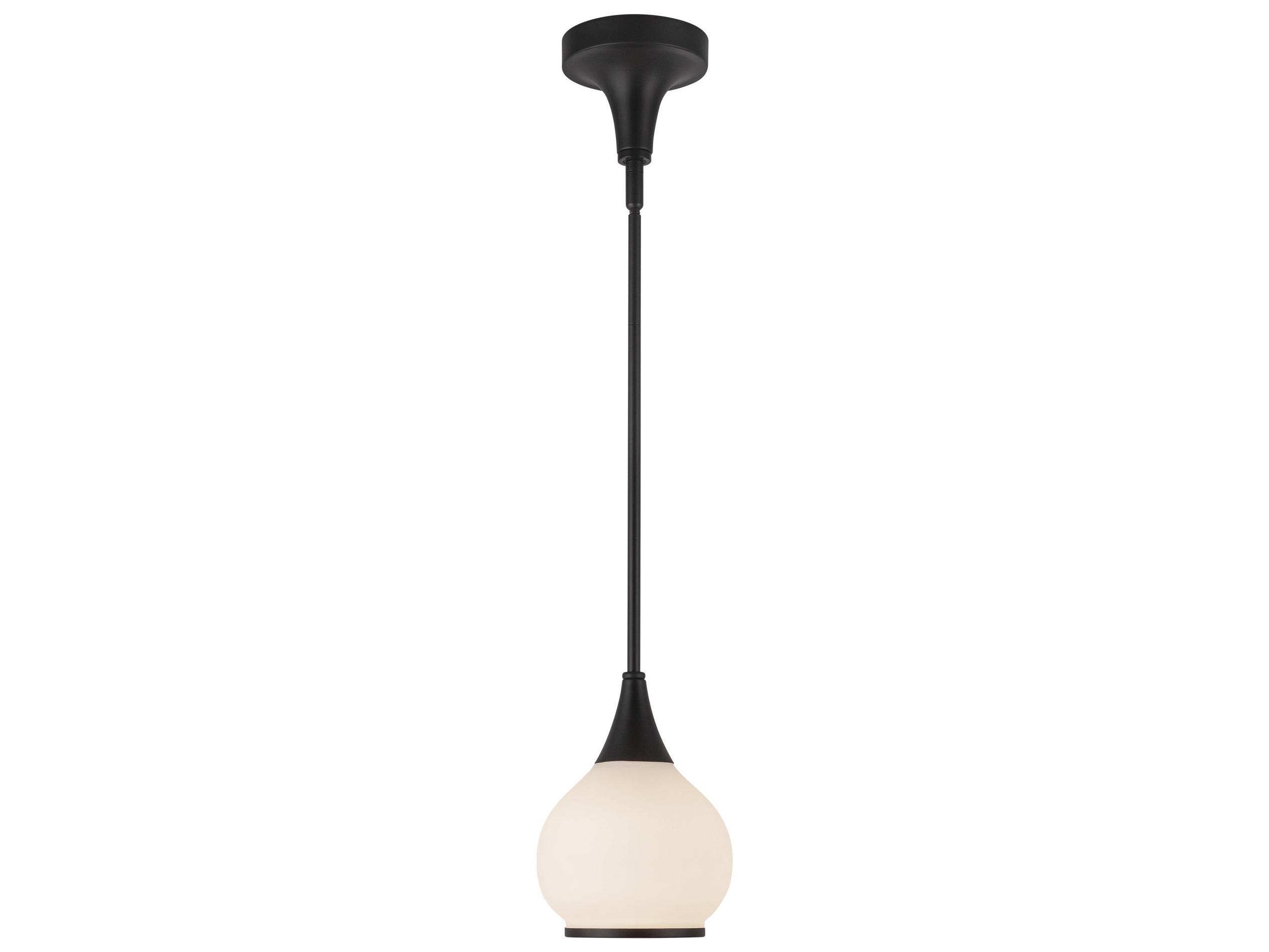 Alora Mood Hazel 1-Light Matte Black Mini Pendant