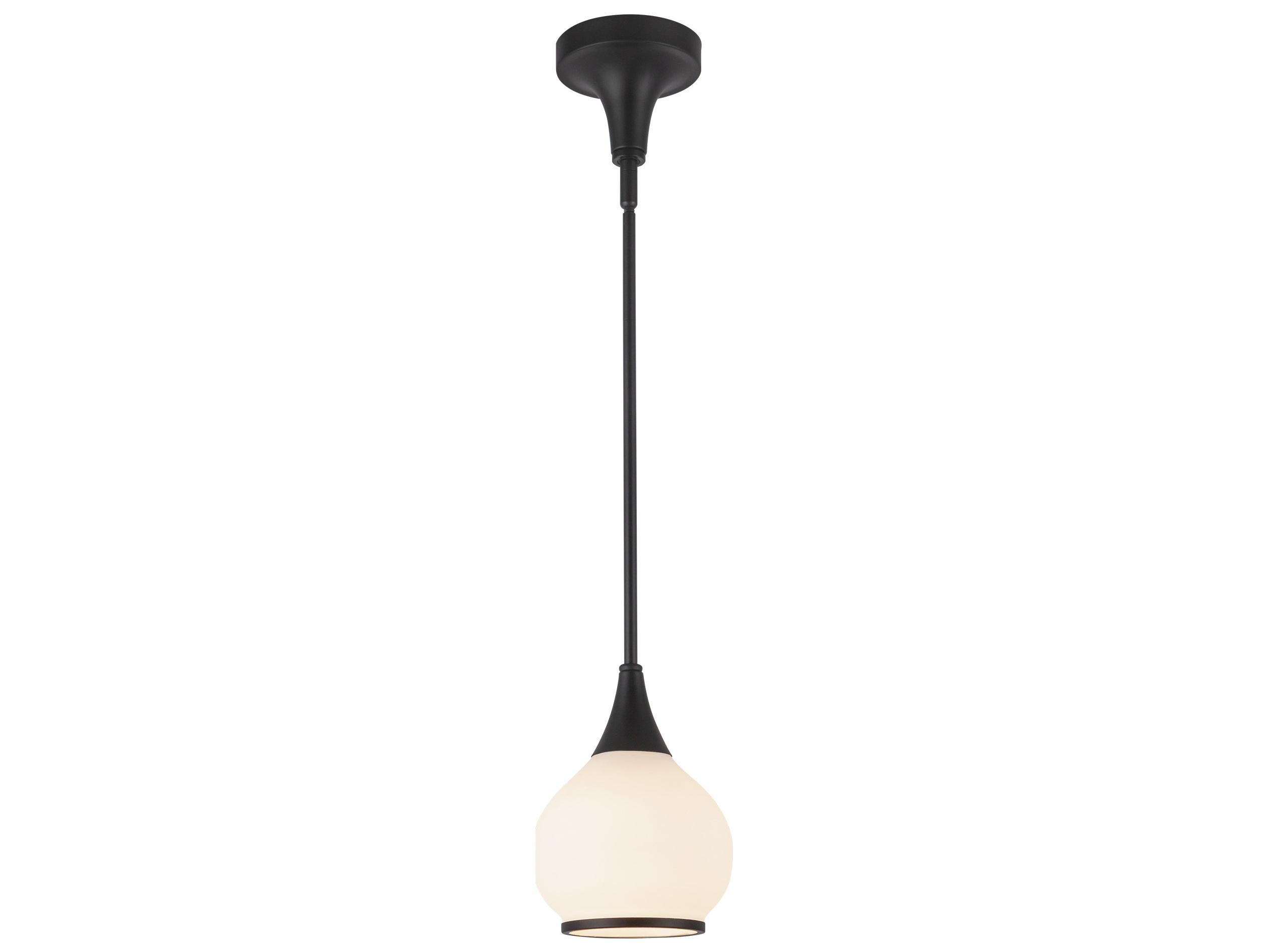 Alora Mood Hazel 1-Light Matte Black Mini Pendant
