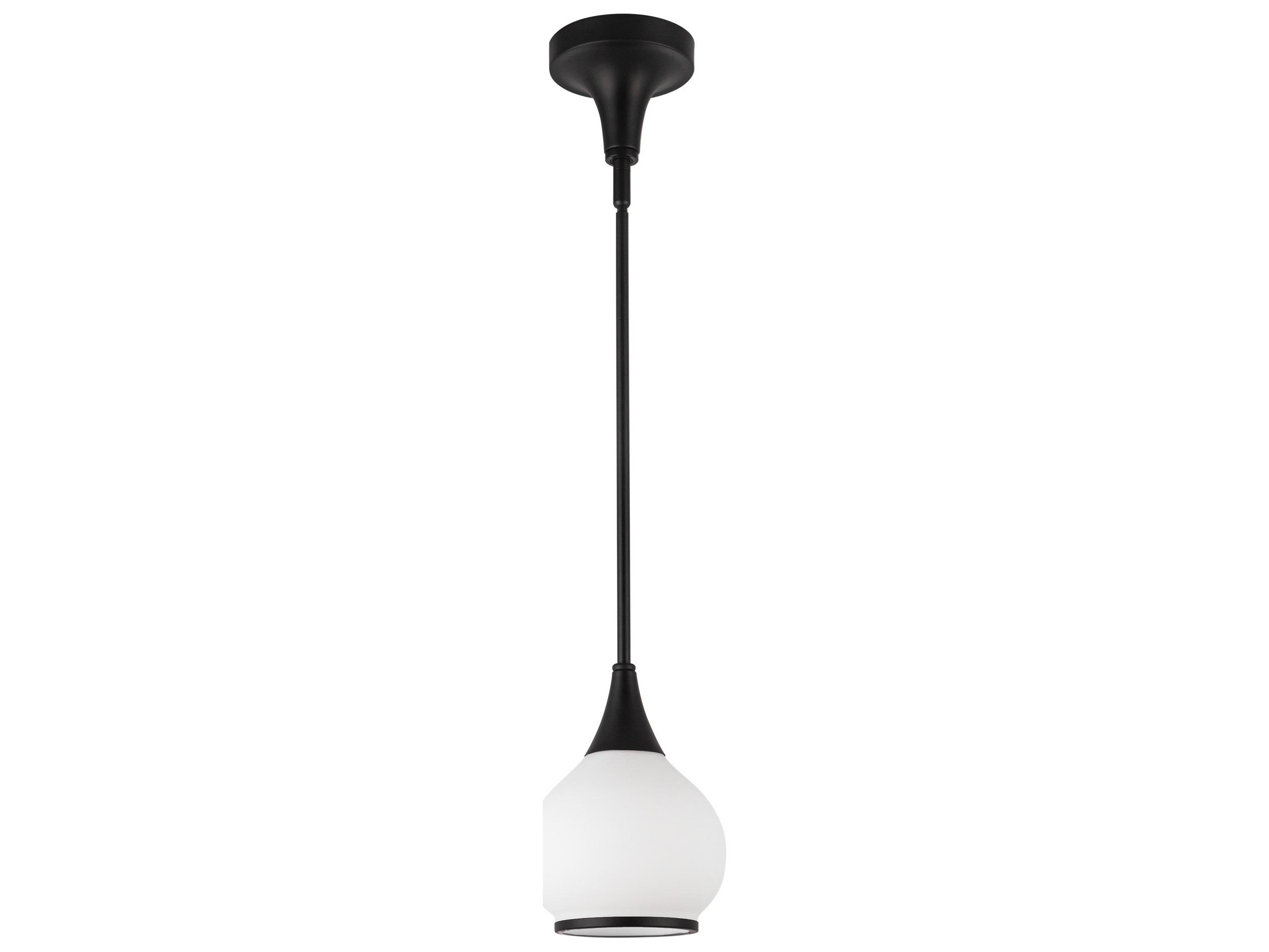 Alora Mood Hazel 1-Light Matte Black Mini Pendant