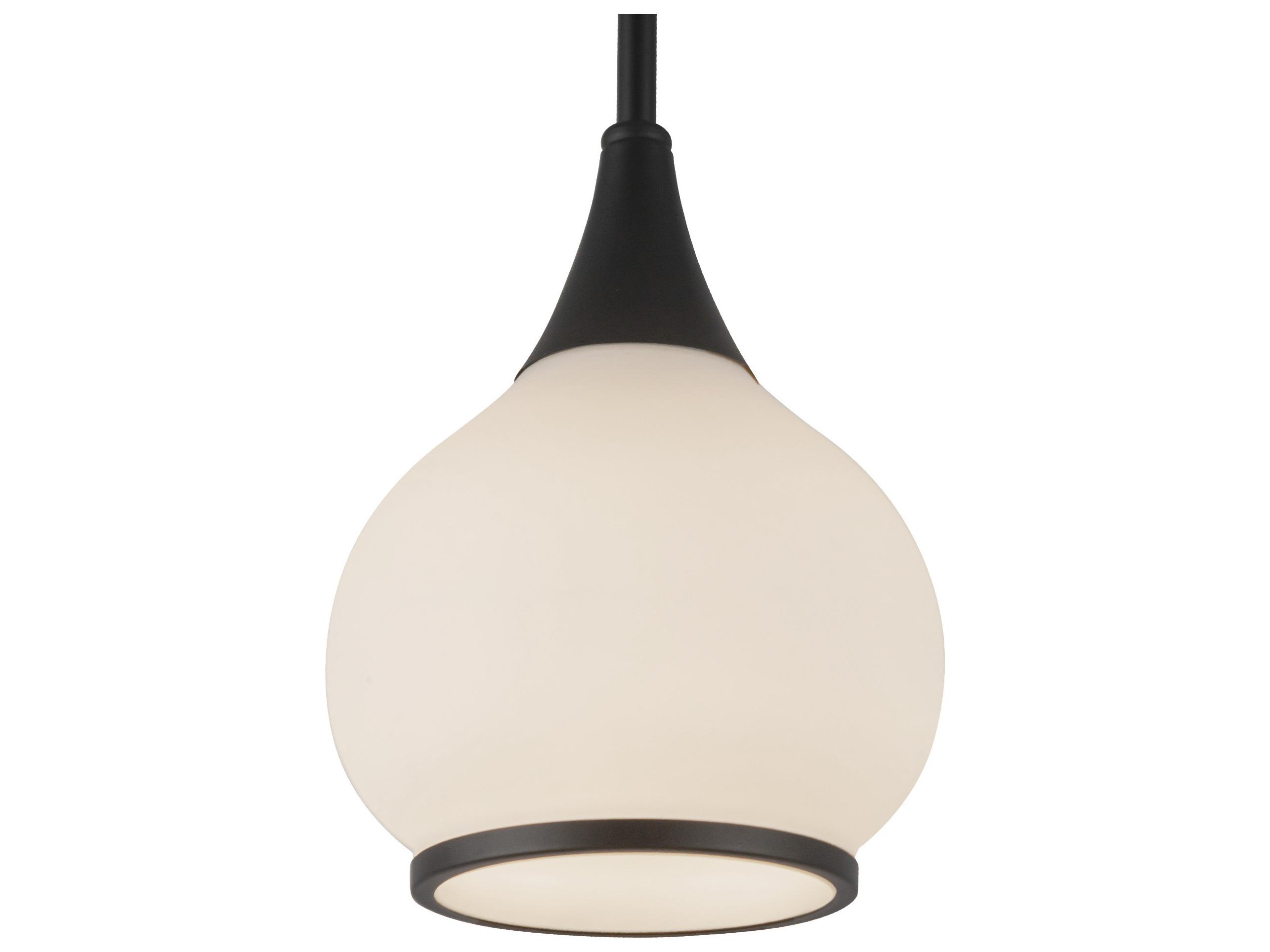 Alora Mood Hazel 1-Light Matte Black Mini Pendant