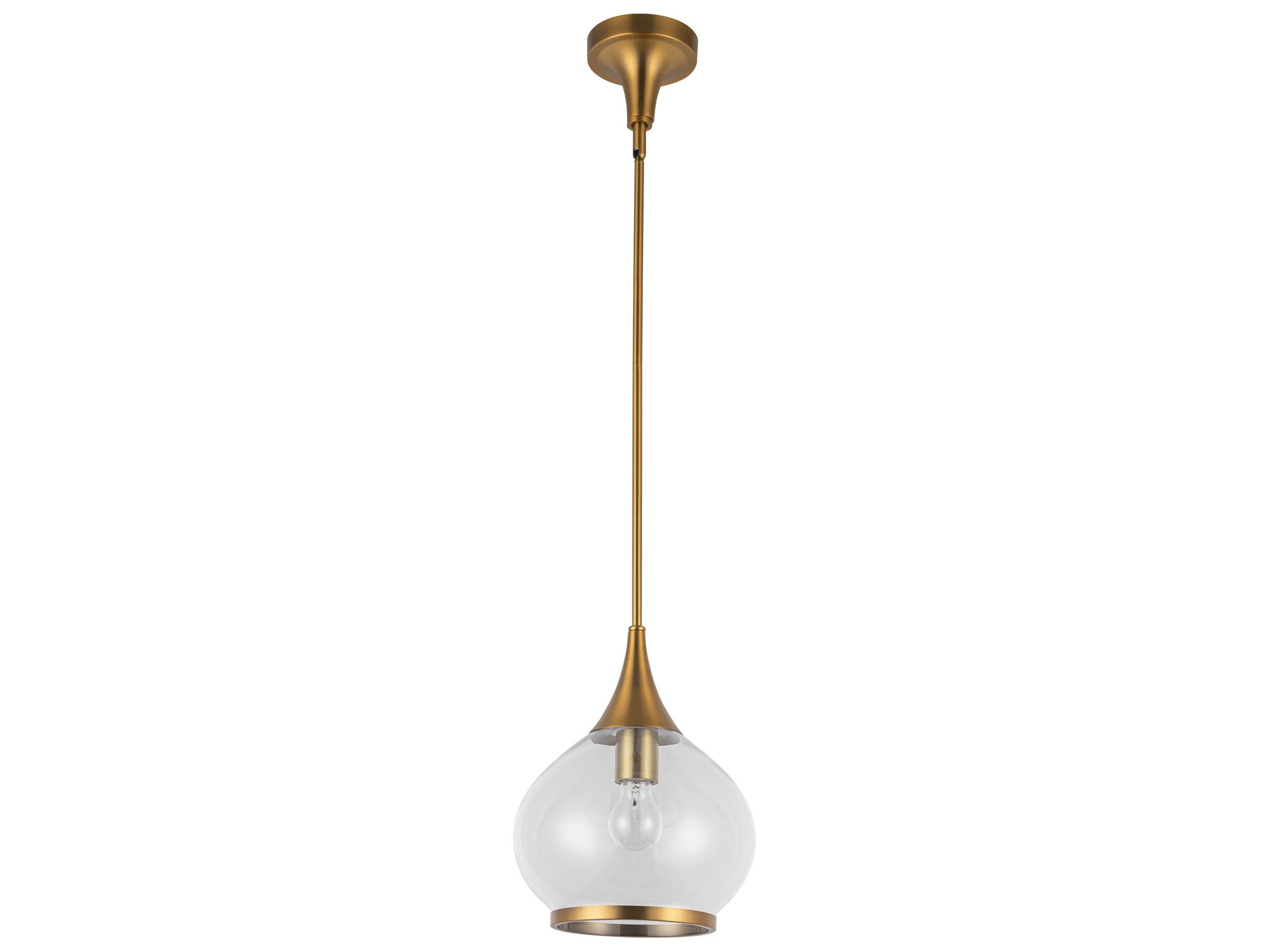 Alora Mood Hazel 1-Light Aged Gold Mini Pendant