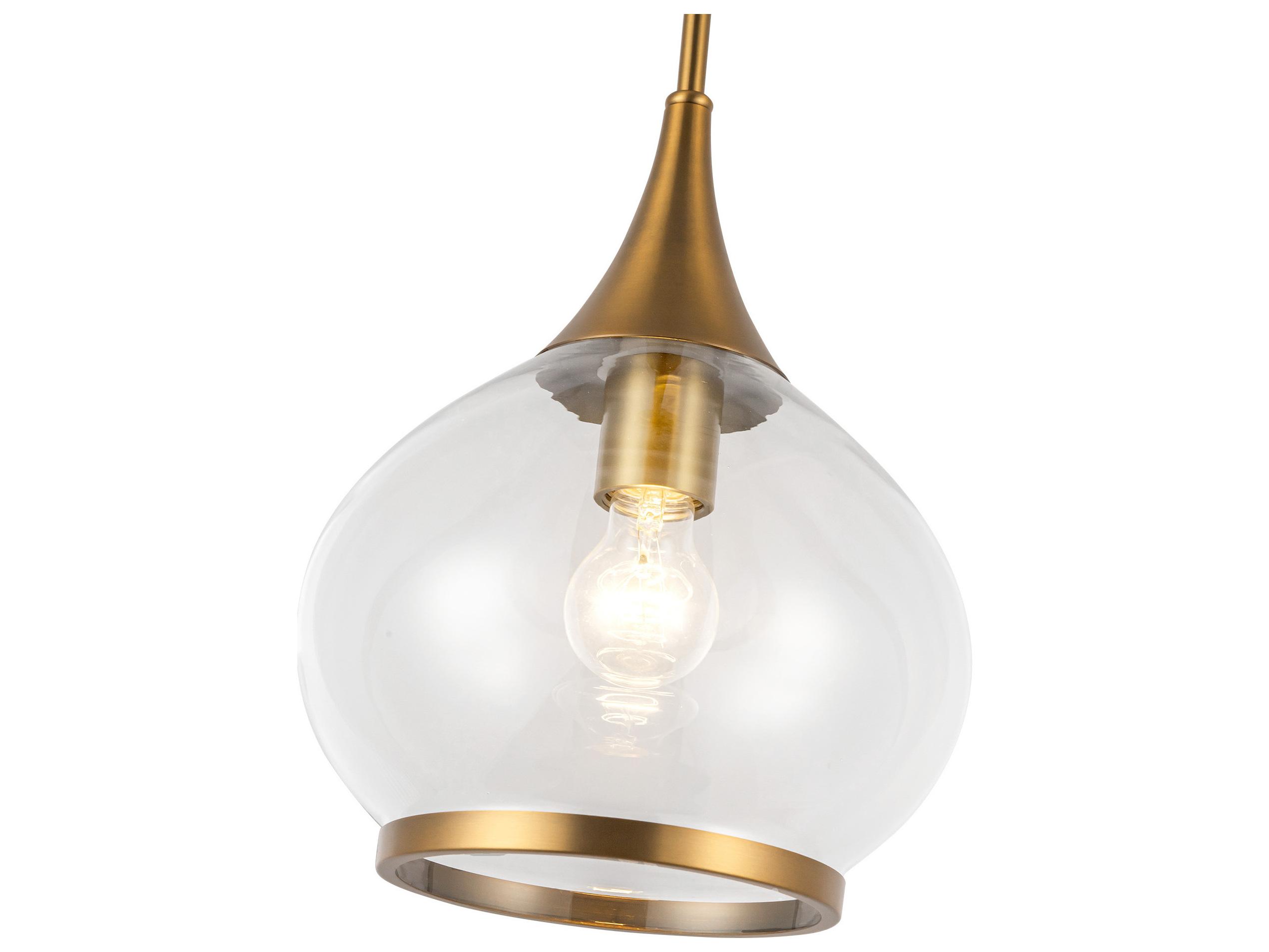Alora Mood Hazel 1-Light Aged Gold Mini Pendant