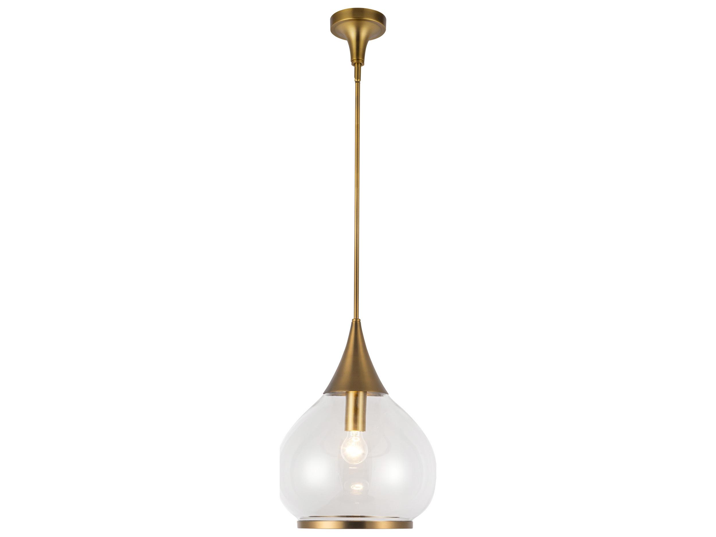 Alora Mood Hazel 1-Light Aged Gold Pendant