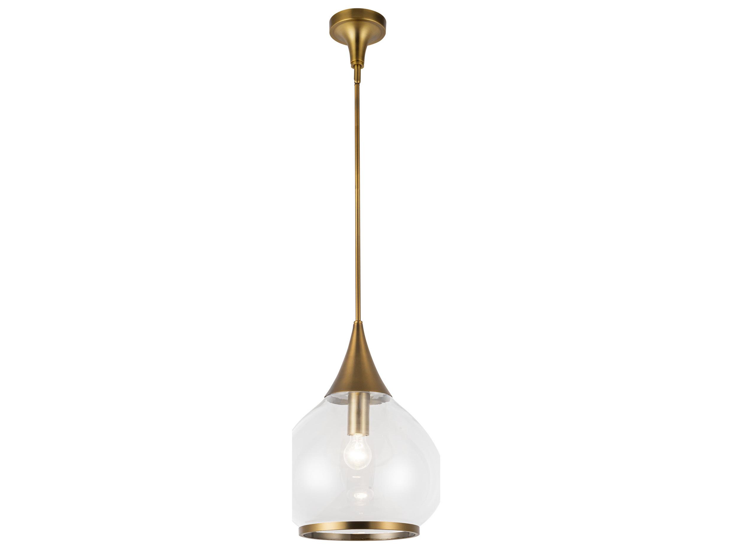 Alora Mood Hazel 1-Light Aged Gold Pendant