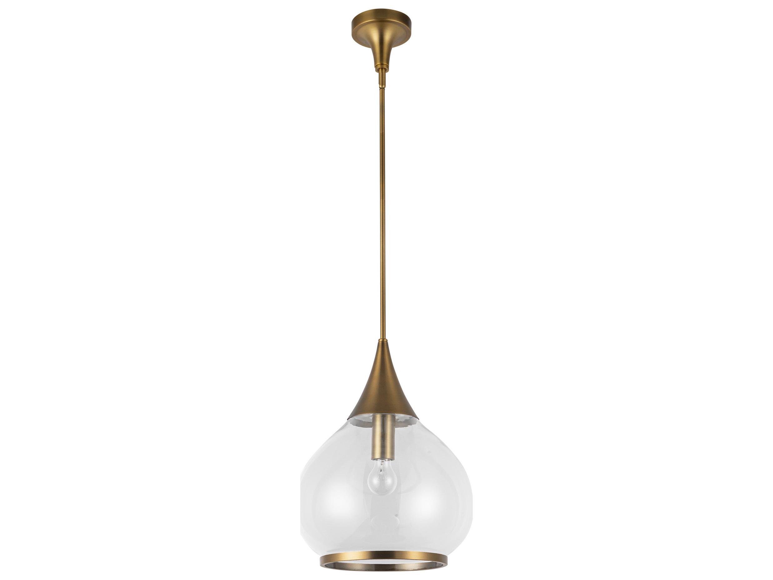 Alora Mood Hazel 1-Light Aged Gold Pendant