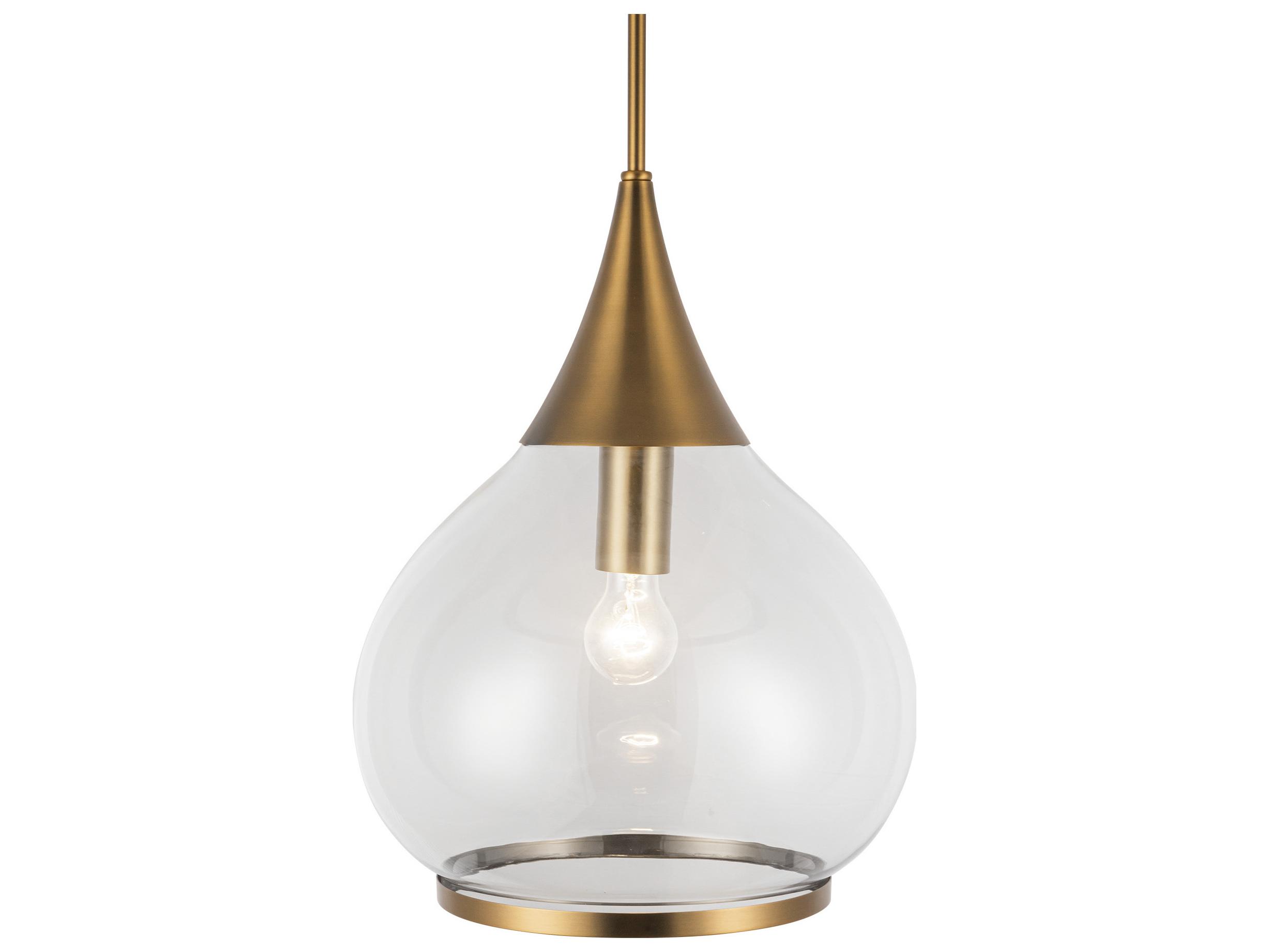 Alora Mood Hazel 1-Light Aged Gold Pendant