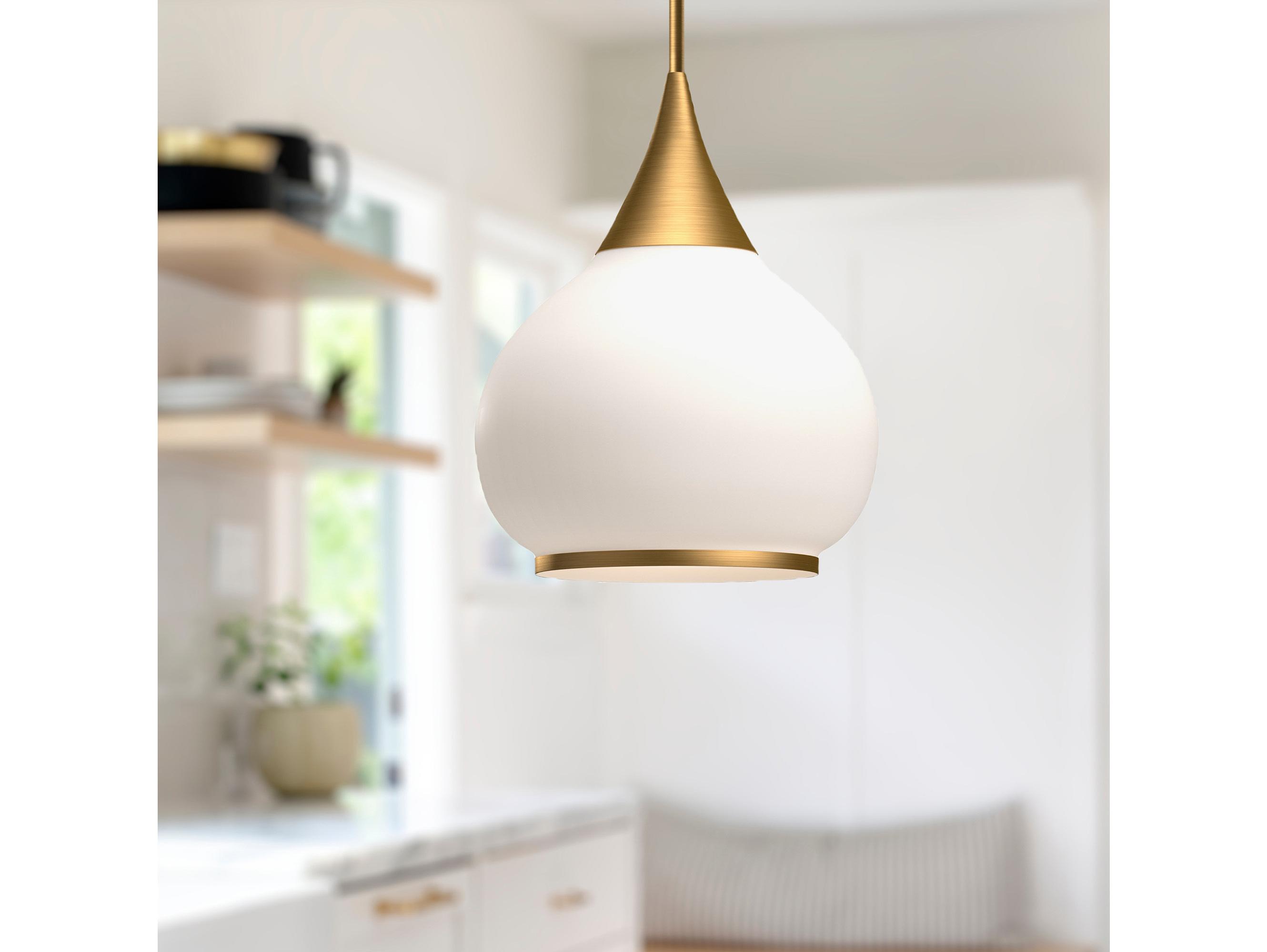 Alora Mood Hazel 1-Light Aged Gold Pendant