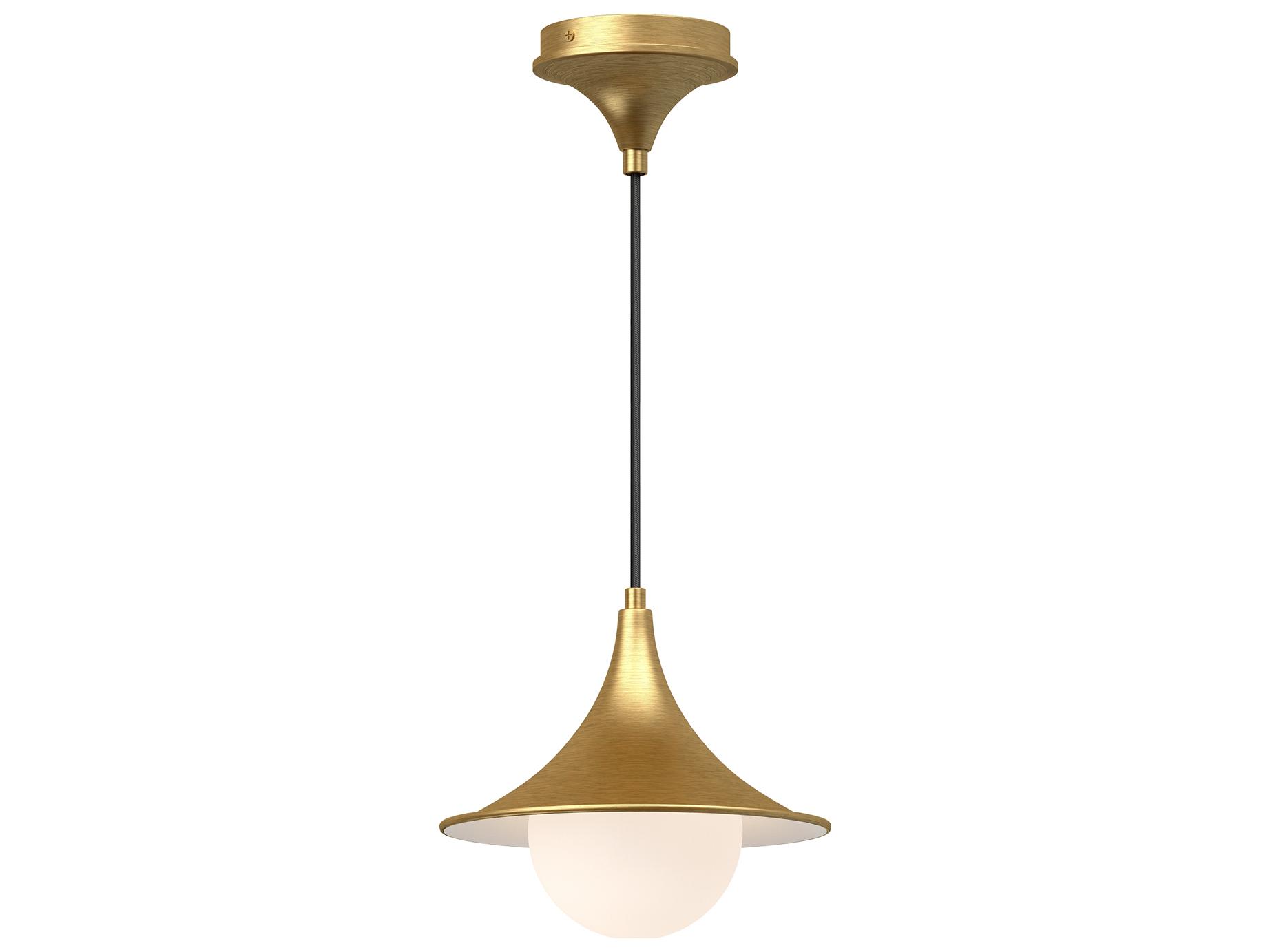 Alora Mood Fuji 1-Light Brushed Gold Mini Pendant