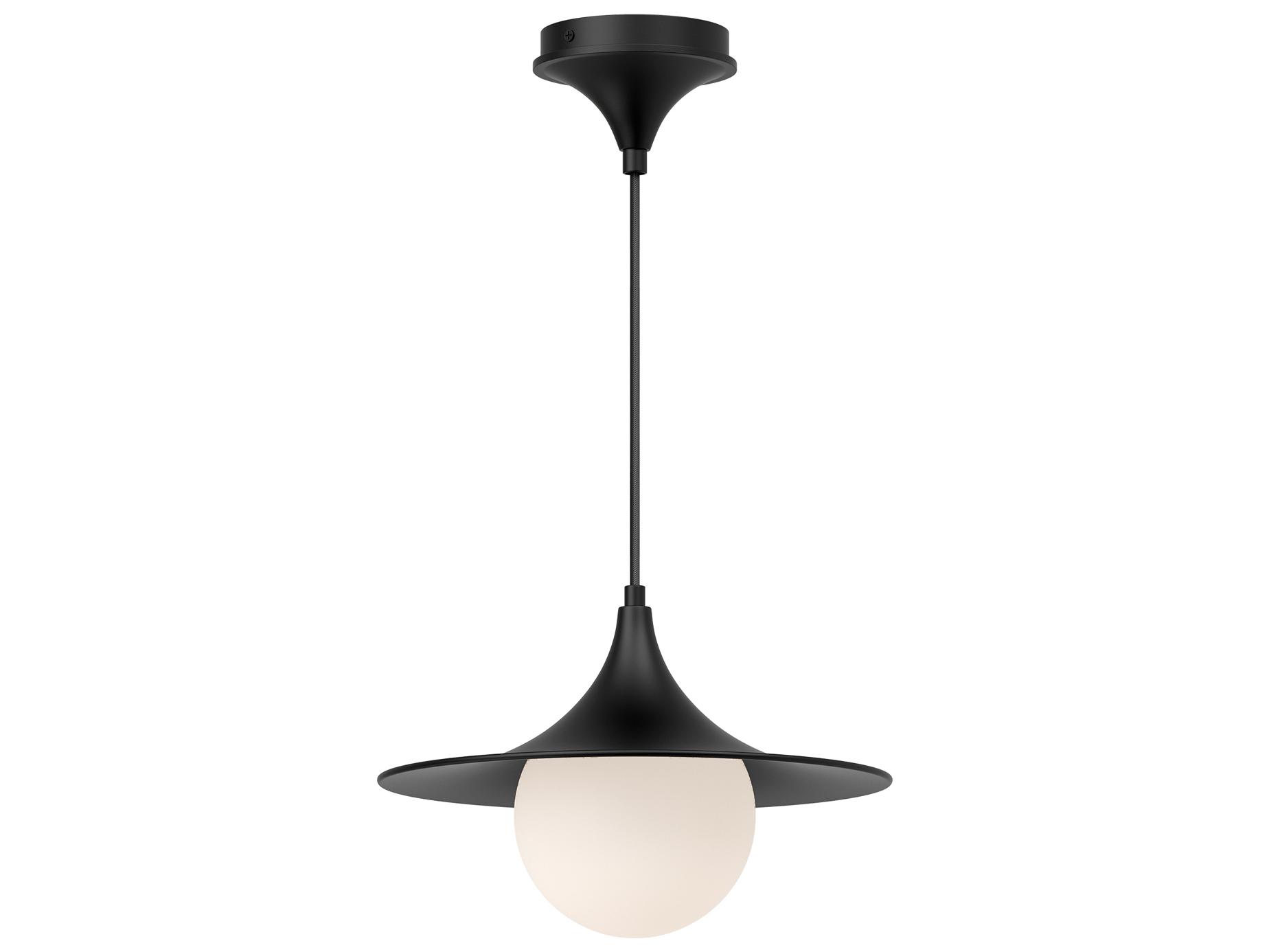 Alora Mood Fuji 1-Light Matte Black Pendant