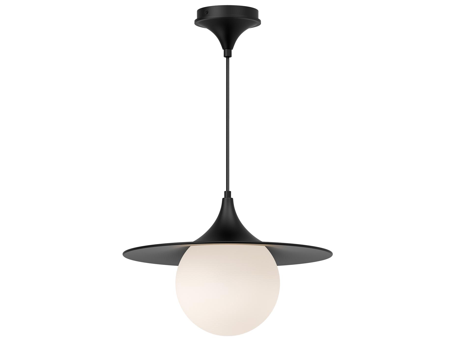 Alora Mood Fuji 1-Light Matte Black Pendant