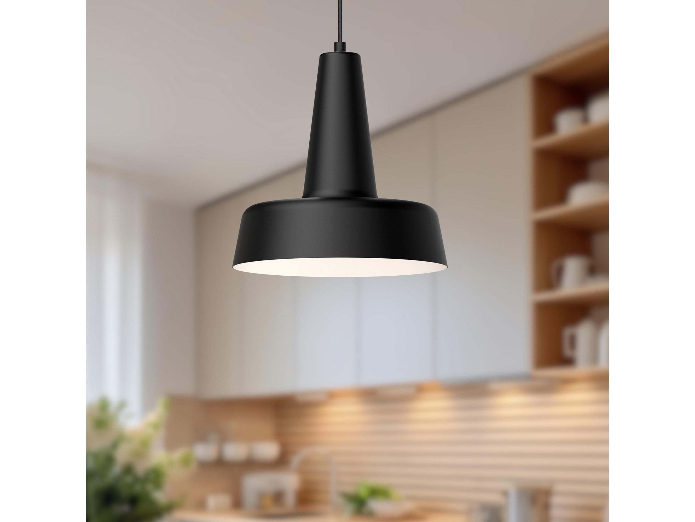 Alora Mood Juliana 1-Light Matte Black Mini Pendant