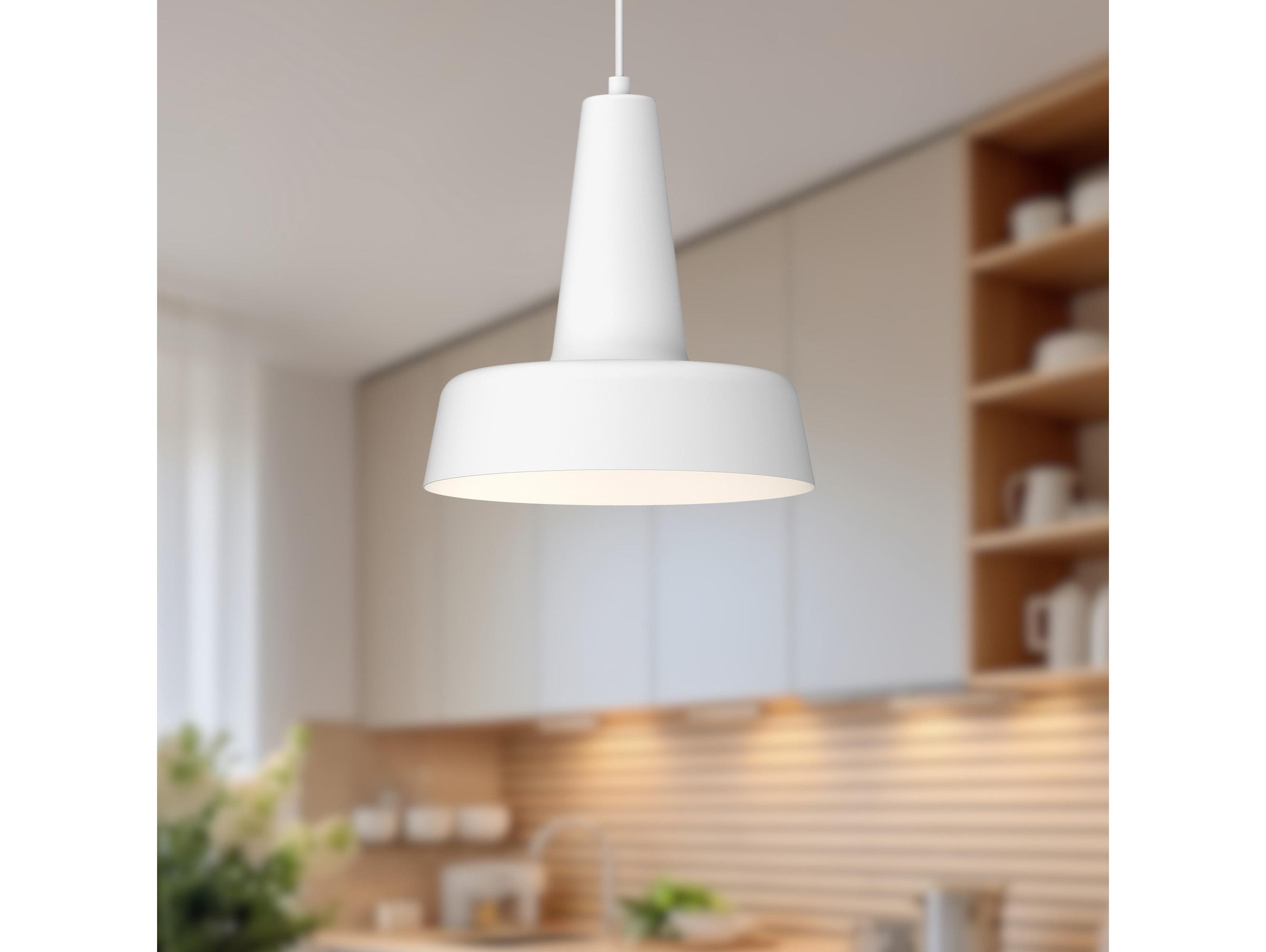 Alora Mood Juliana 1-Light White Mini Pendant