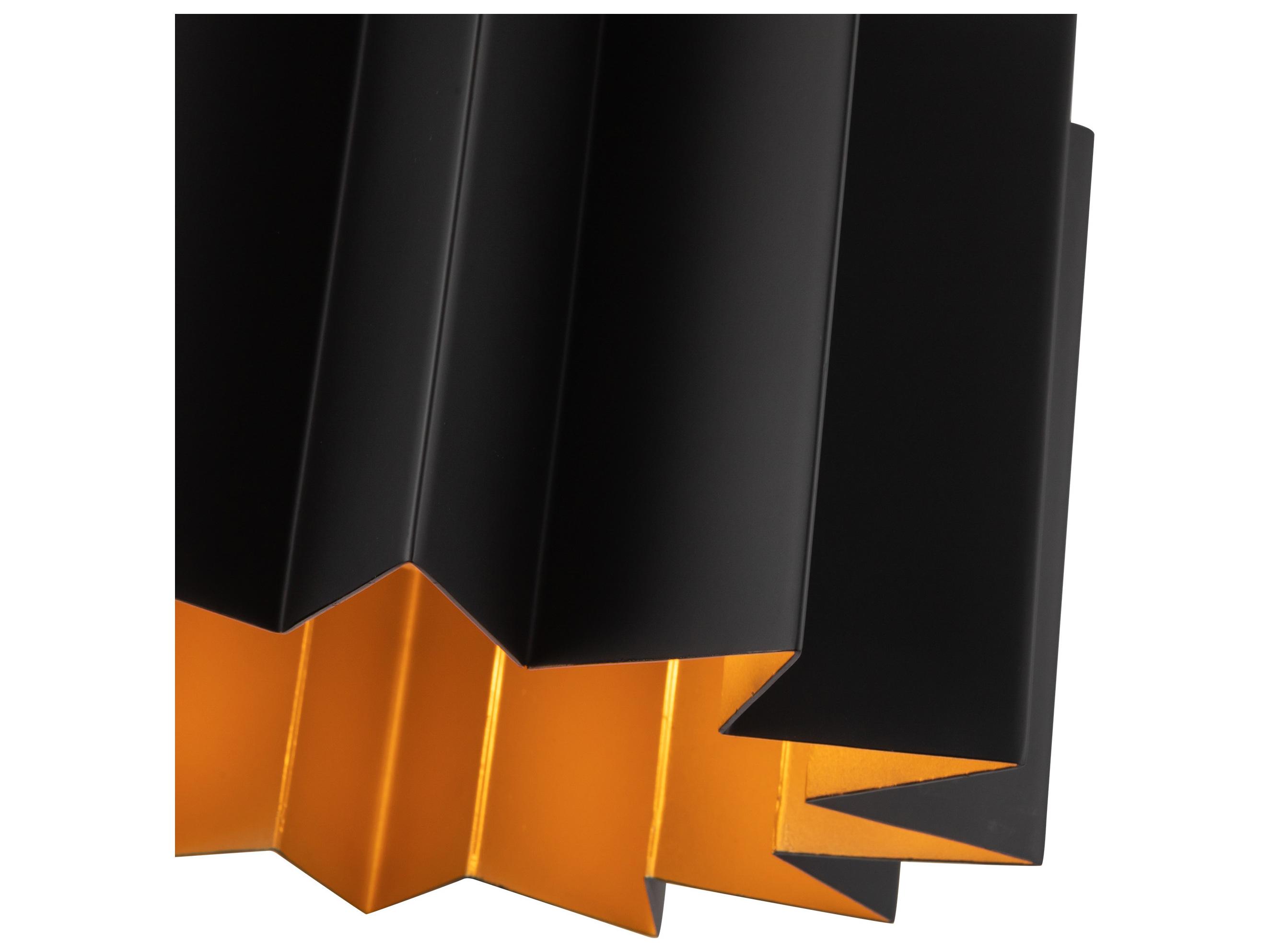 Alora Mood Plisse 1-Light Matte Black Geometric Mini Pendant