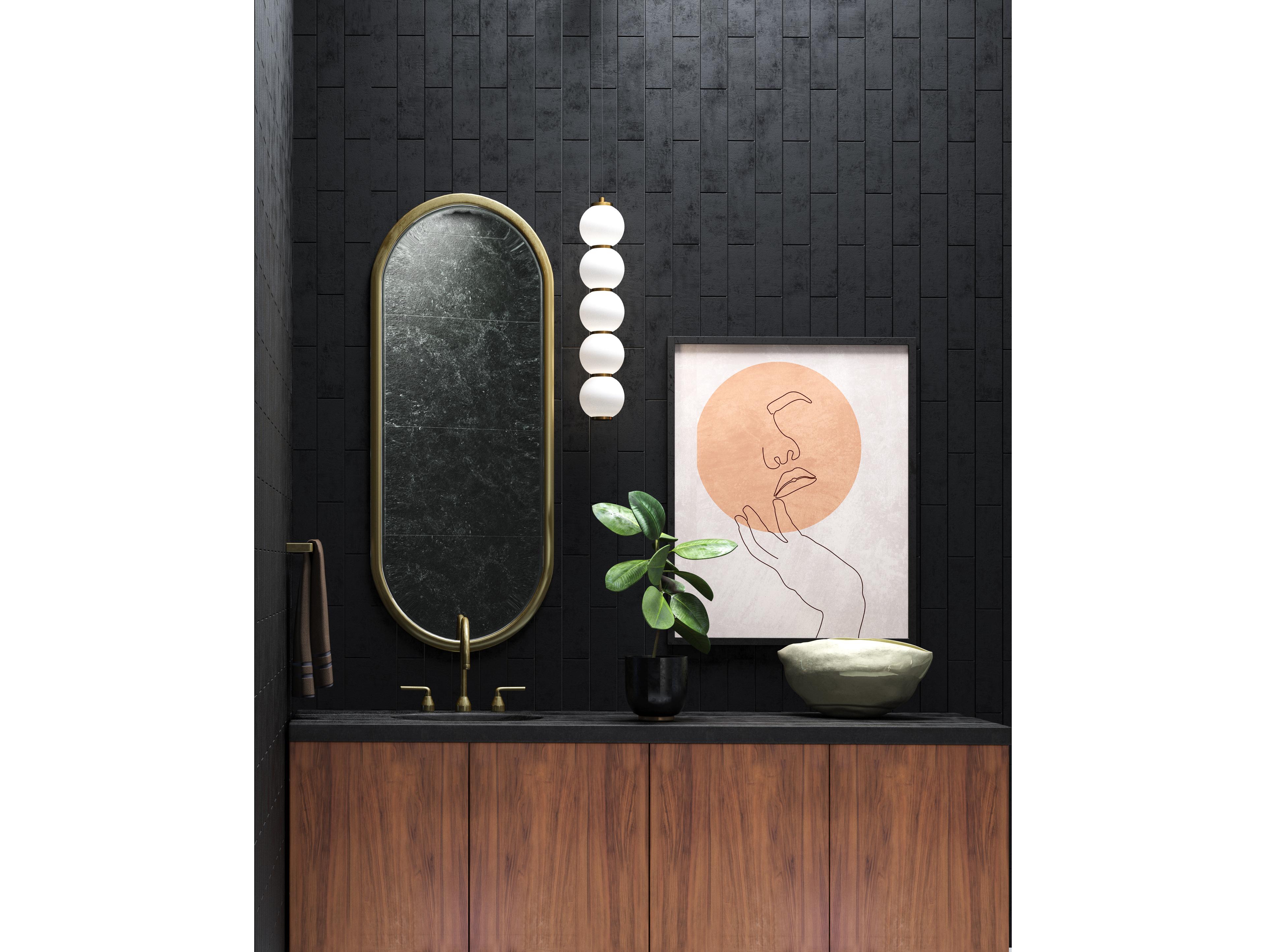 Alora Mood Bijou Aged Gold Geometric Mini Pendant