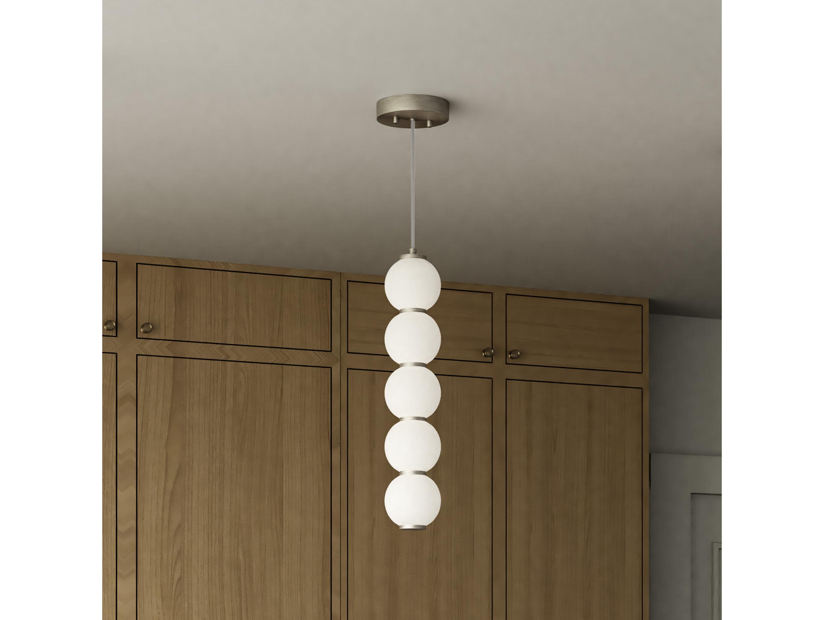 Alora Mood Bijou Brushed Nickel Geometric Mini Pendant