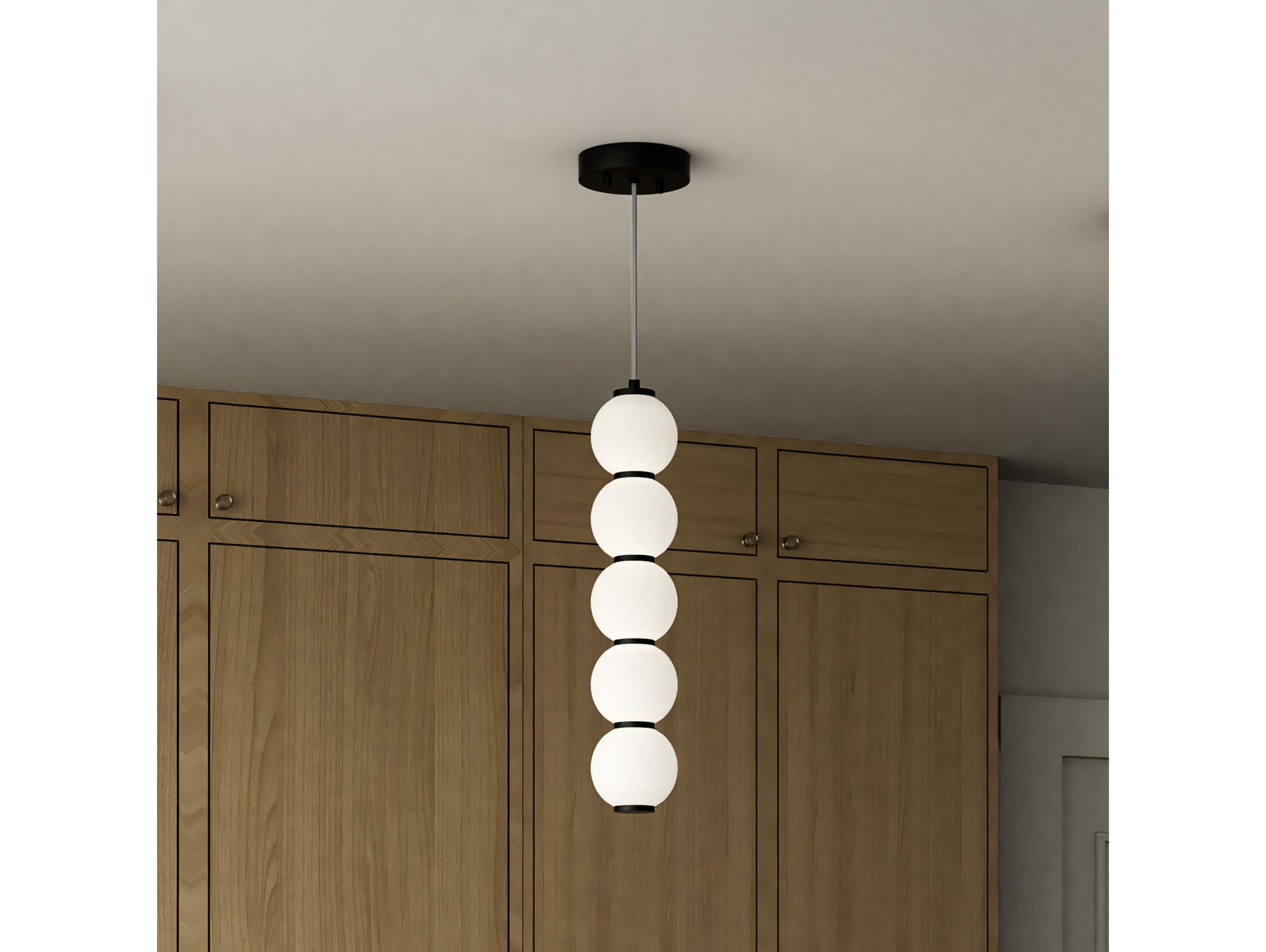 Alora Mood Bijou Matte Black Geometric Mini Pendant