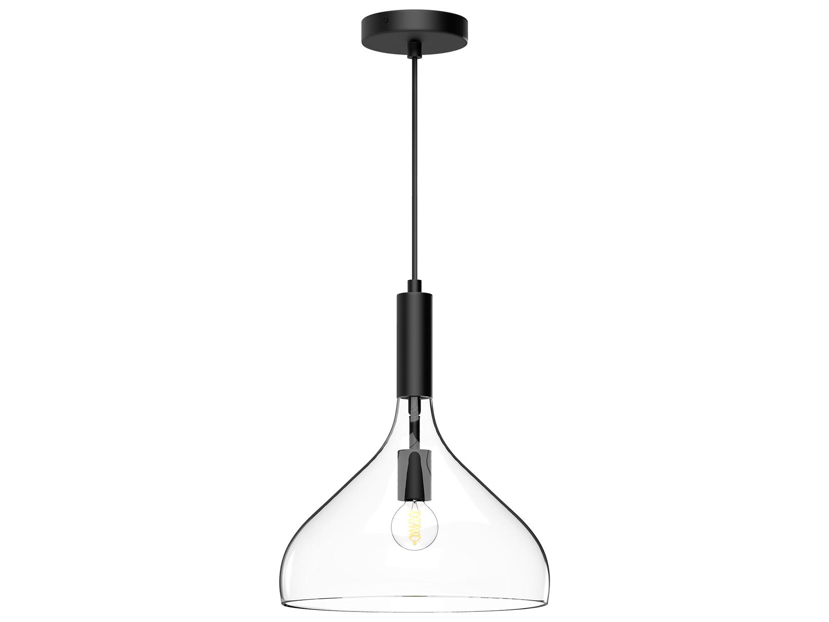 Alora Mood Belleview 1-Light Matte Black Mini Pendant
