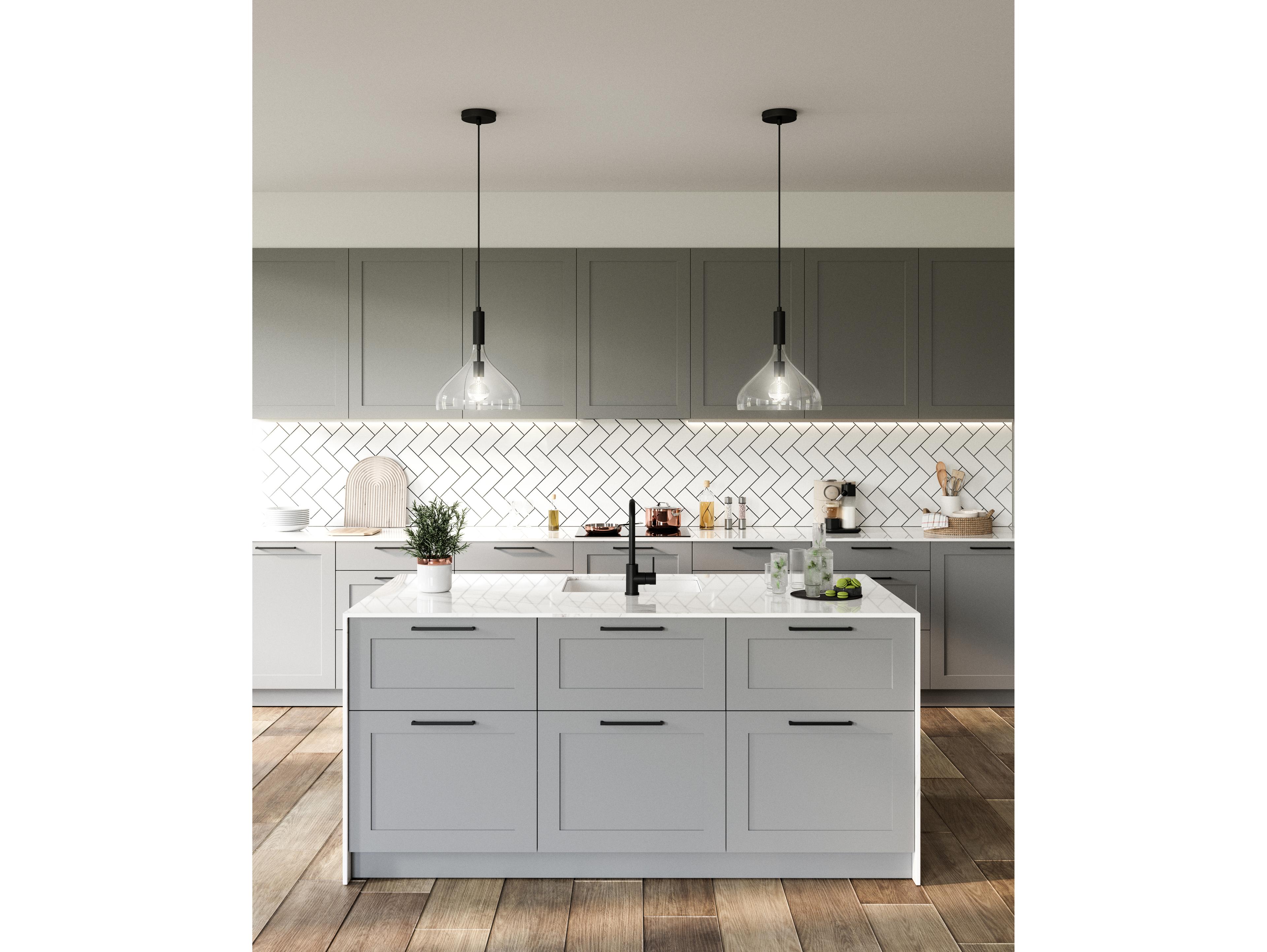 Alora Mood Belleview 1-Light Matte Black Mini Pendant