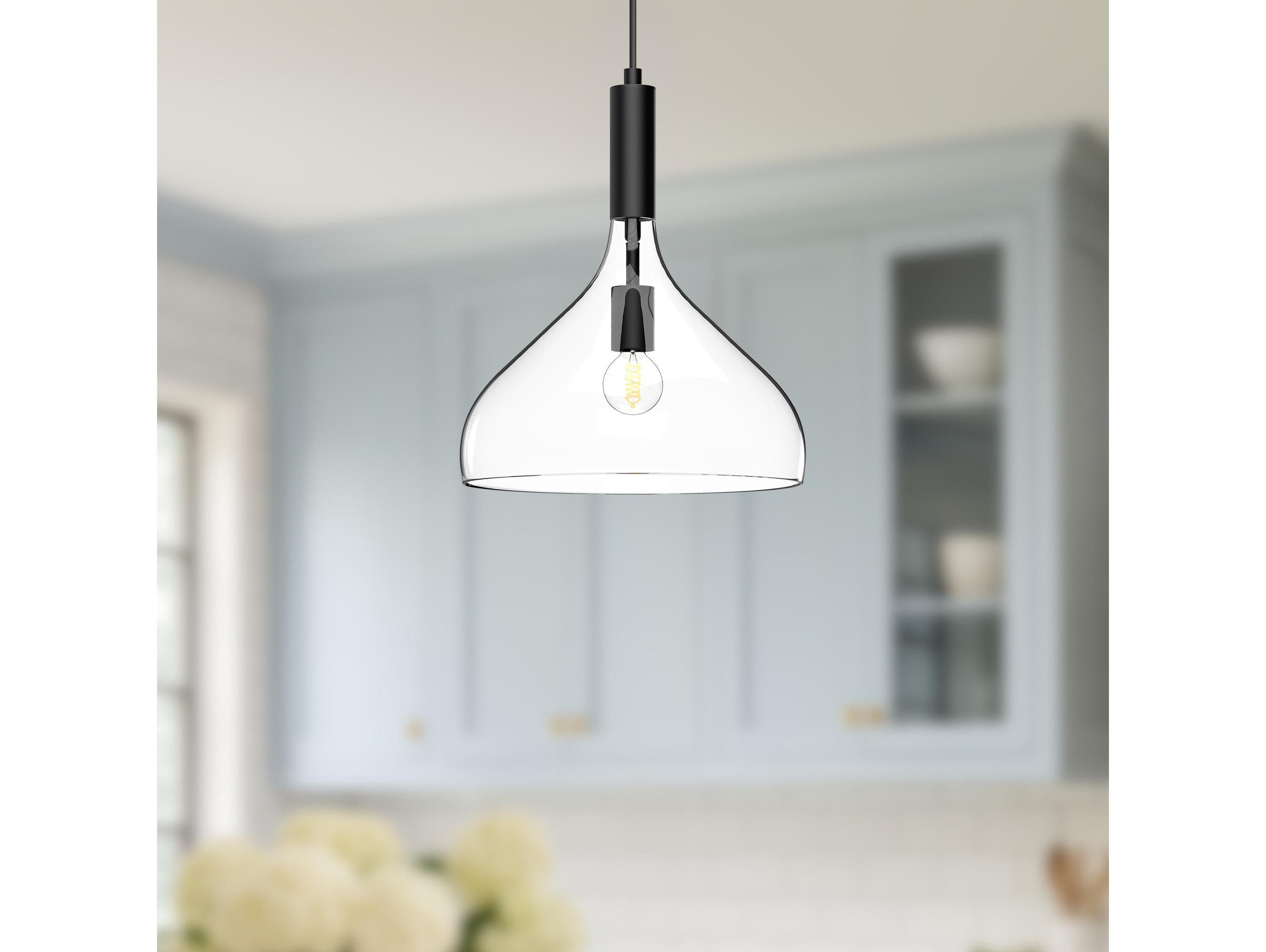 Alora Mood Belleview 1-Light Matte Black Mini Pendant