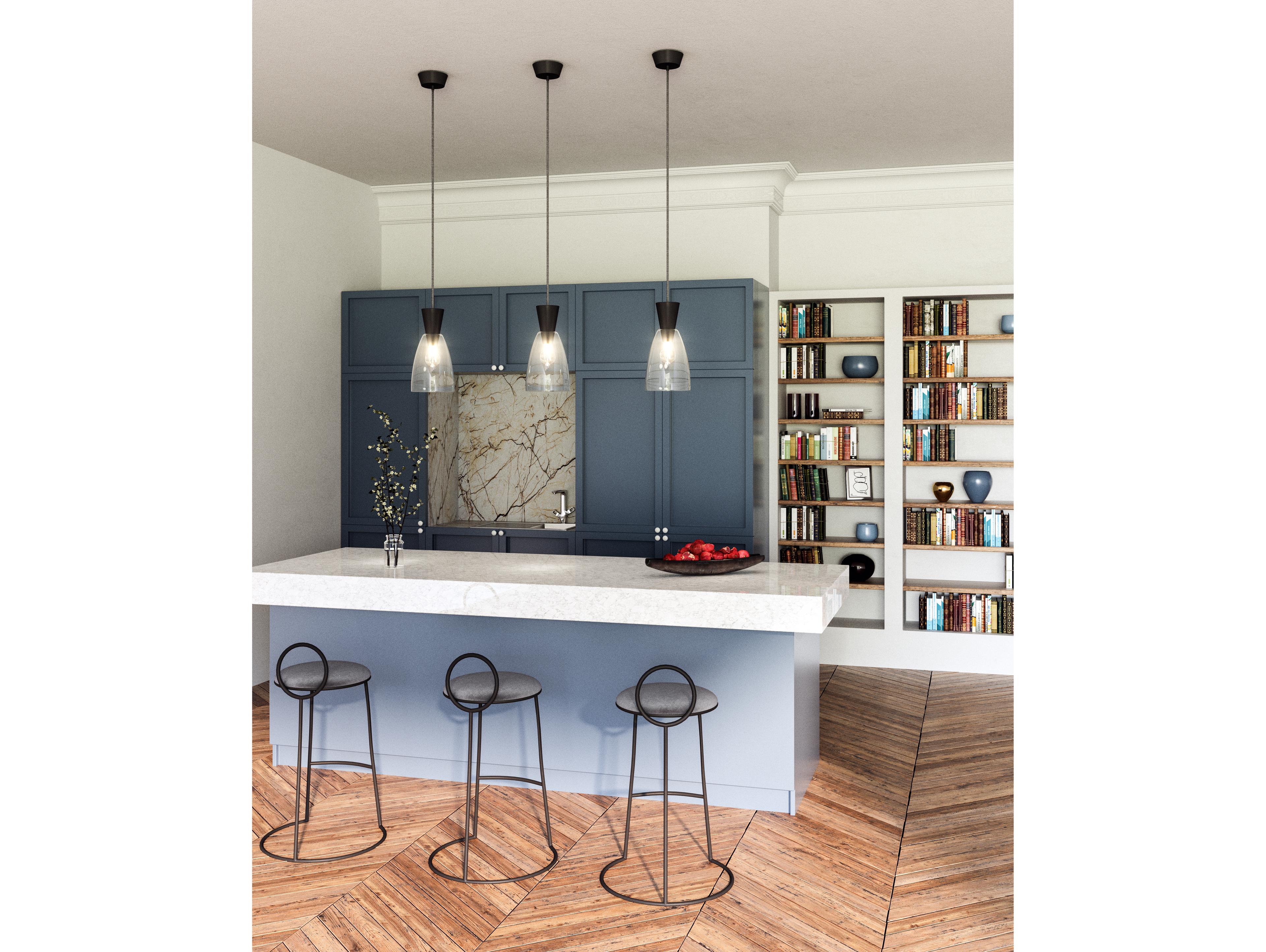 Alora Mood Arlo 1-Light Matte Black Mini Pendant