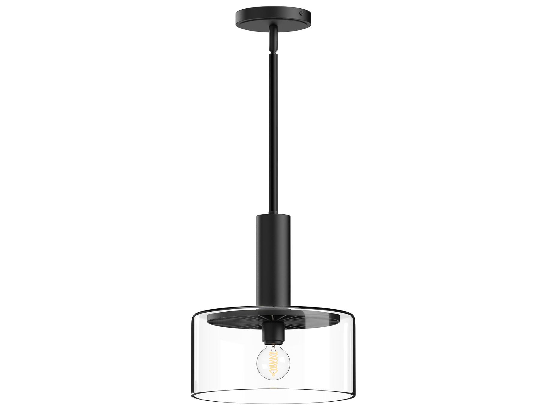 Alora Mood Royale 1-Light Matte Black Mini Pendant