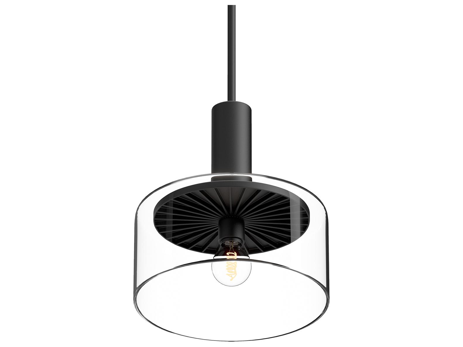 Alora Mood Royale 1-Light Matte Black Mini Pendant