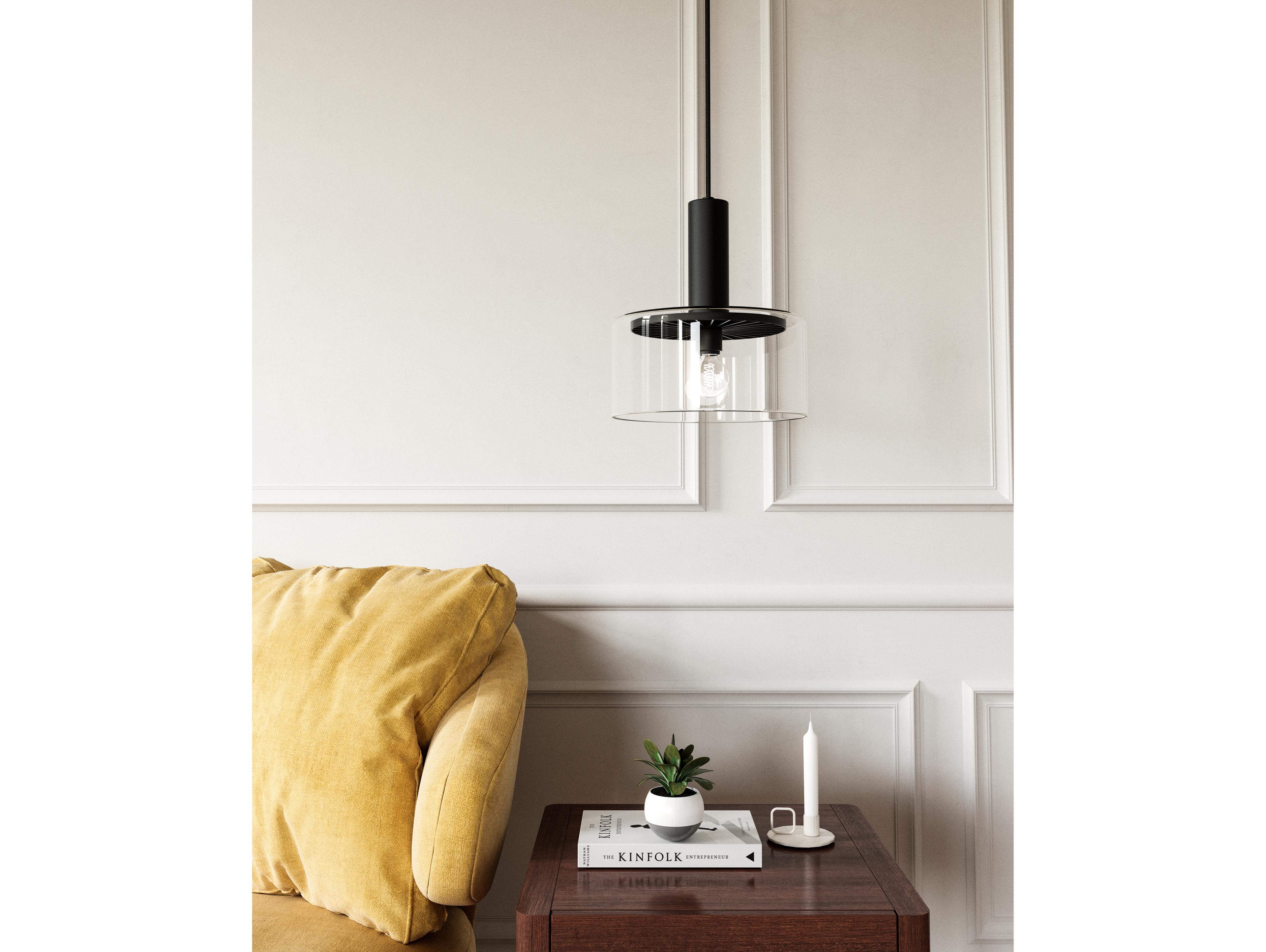 Alora Mood Royale 1-Light Matte Black Mini Pendant