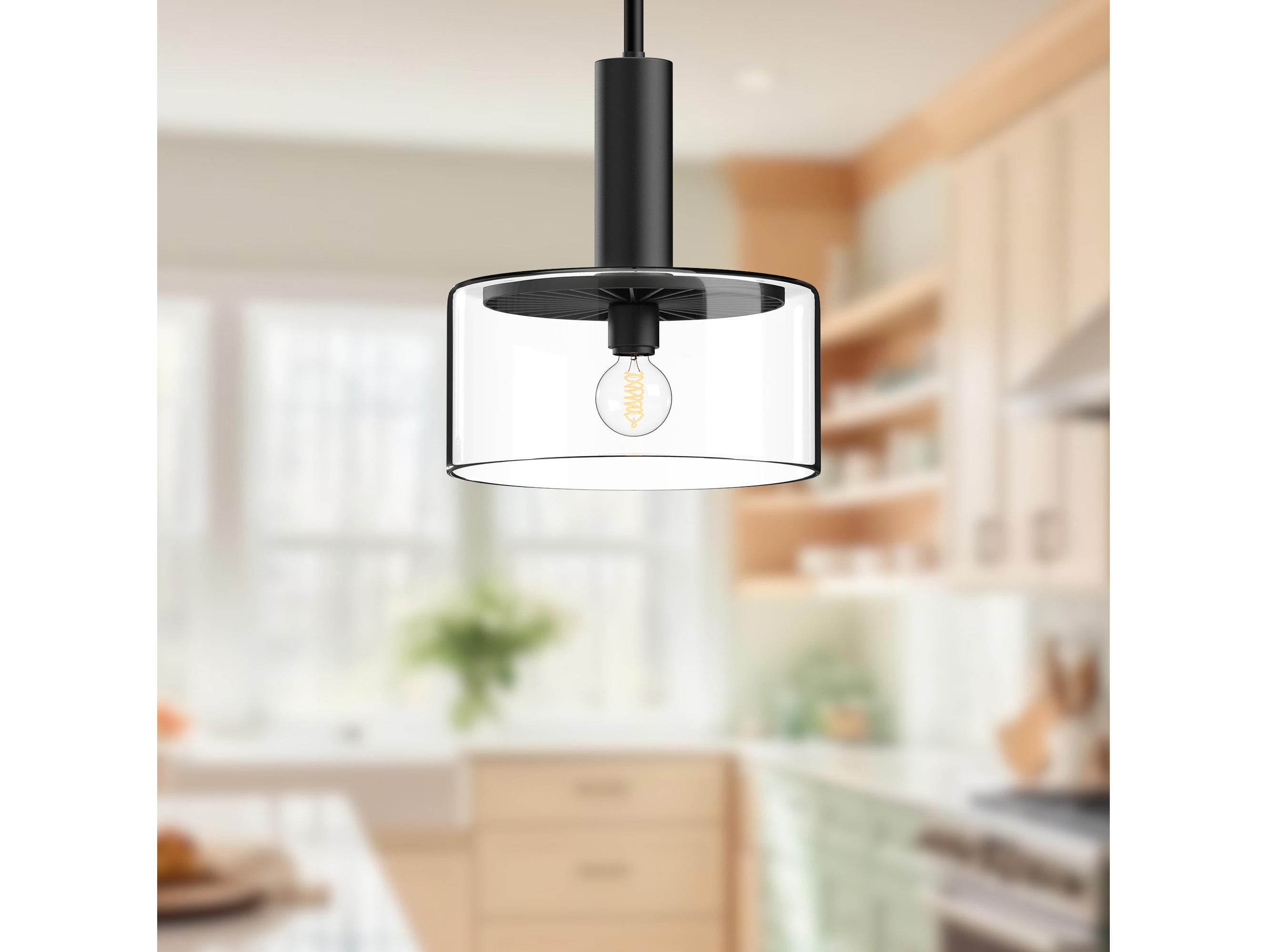 Alora Mood Royale 1-Light Matte Black Mini Pendant