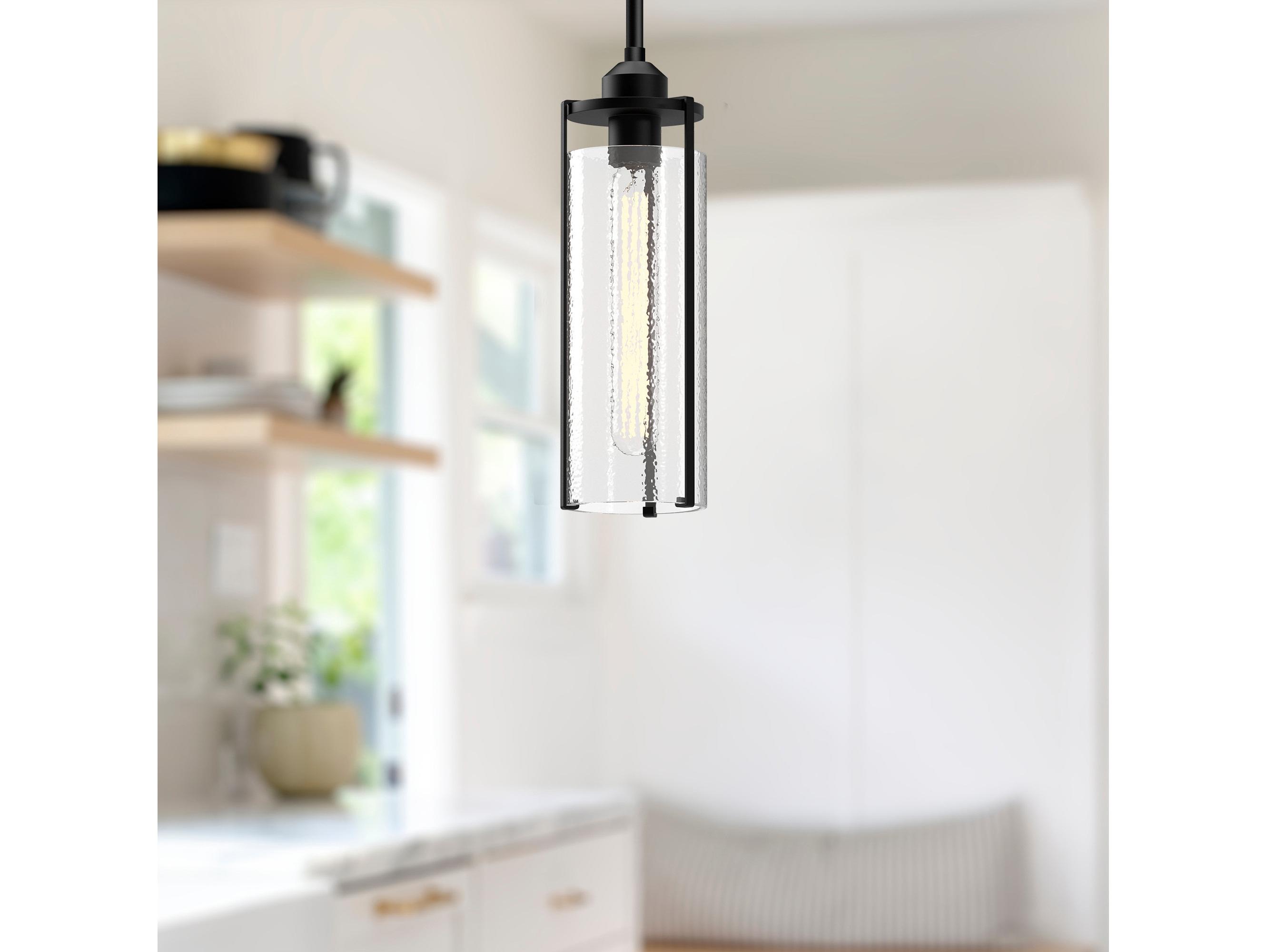 Alora Mood Belmont 1-Light Matte Black Cylinder Mini Pendant