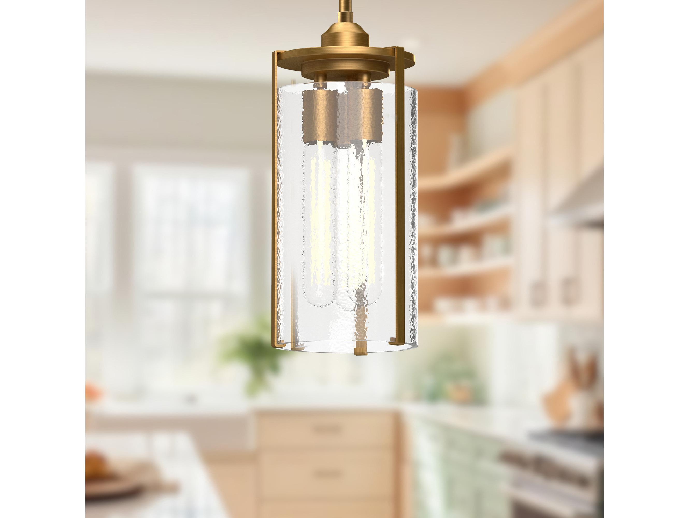 Alora Mood Belmont 3-Light Aged Gold Cylinder Mini Pendant
