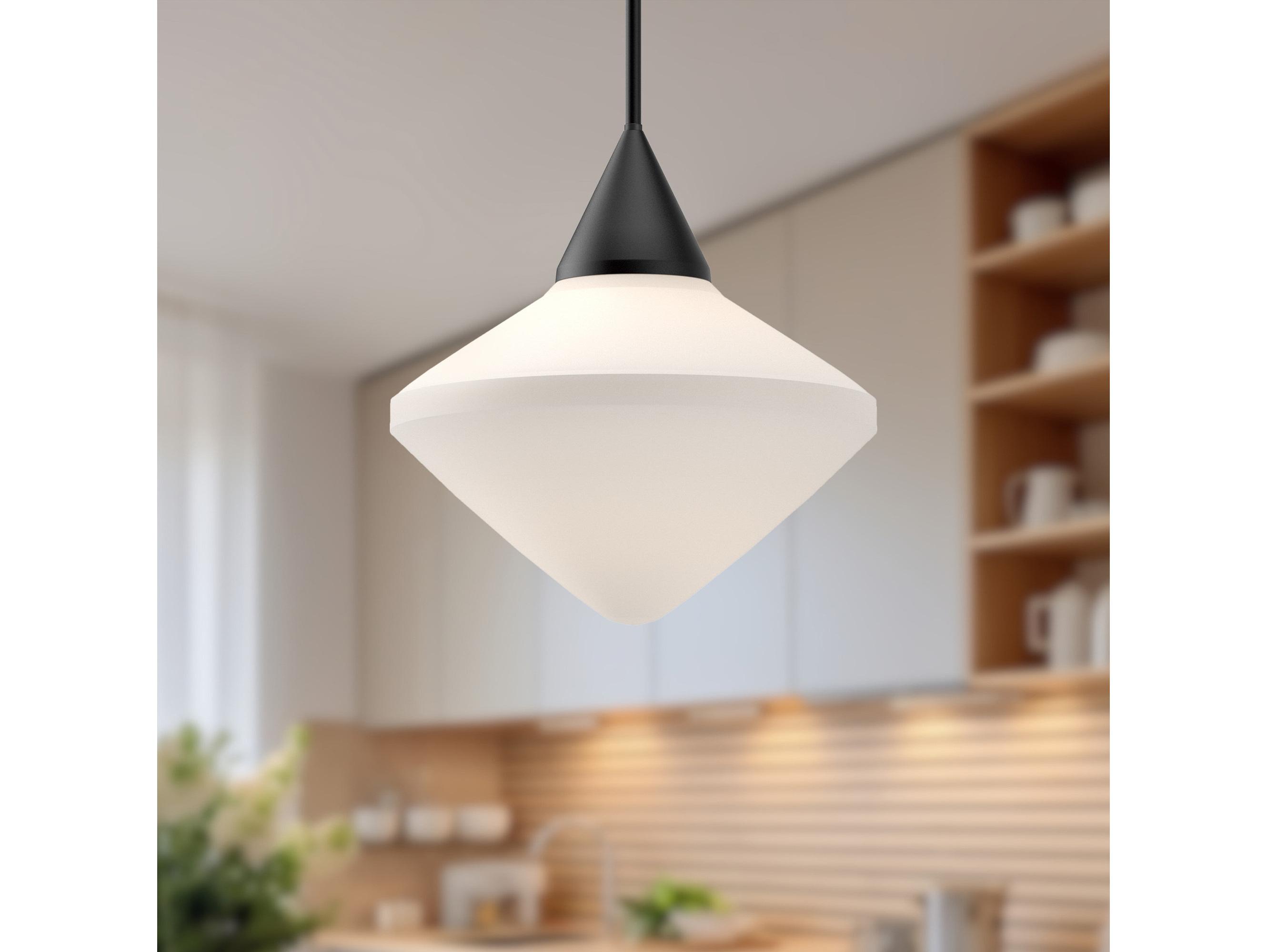 Alora Mood Nora 1-Light Matte Black Pendant