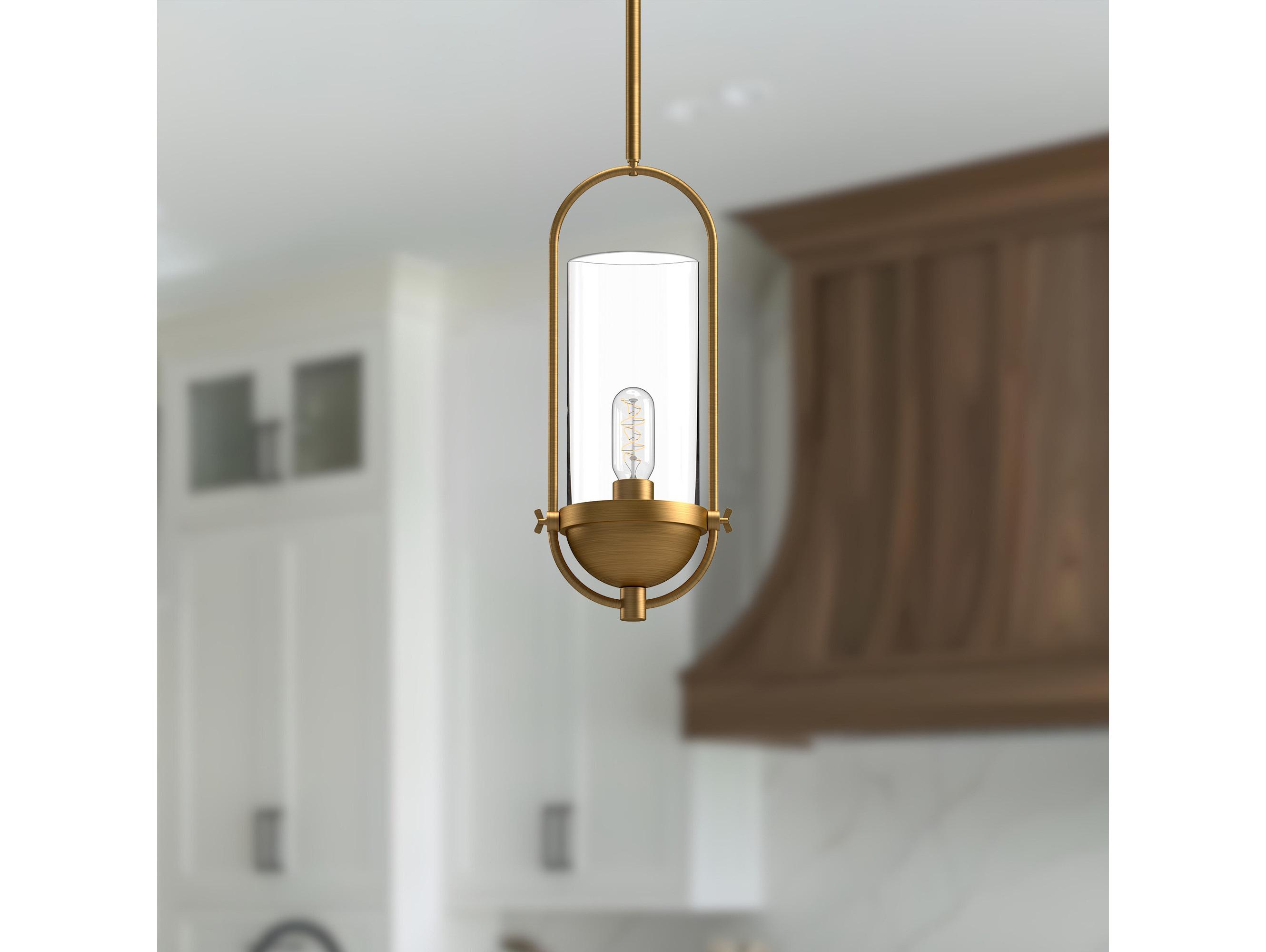 Alora Mood Cyrus 1-Light Aged Gold Mini Pendant
