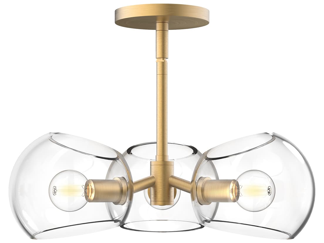 Alora Mood Willow 3-Light Brushed Gold Globe Pendant