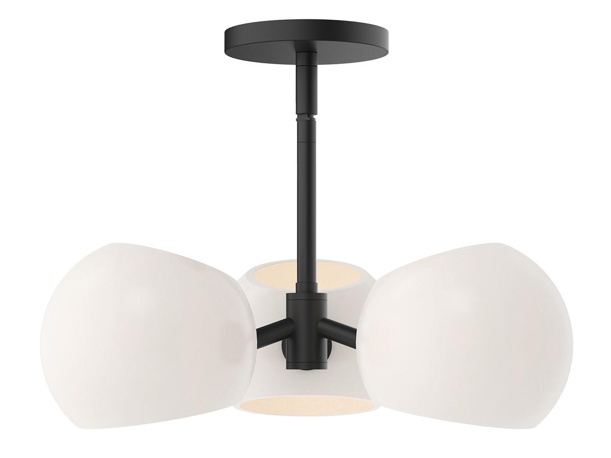 Alora Mood Willow 3-Light Matte Black Globe Pendant