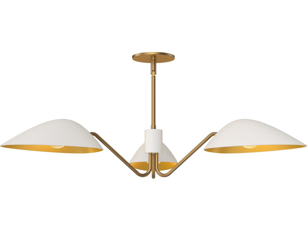 Alora Mood Oscar 3-Light Aged Gold Chandelier