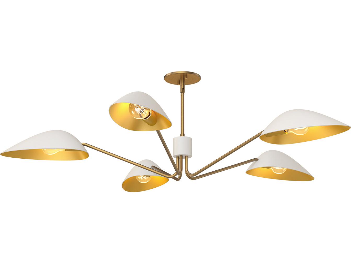 Alora Mood Oscar 5-Light Aged Gold Chandelier