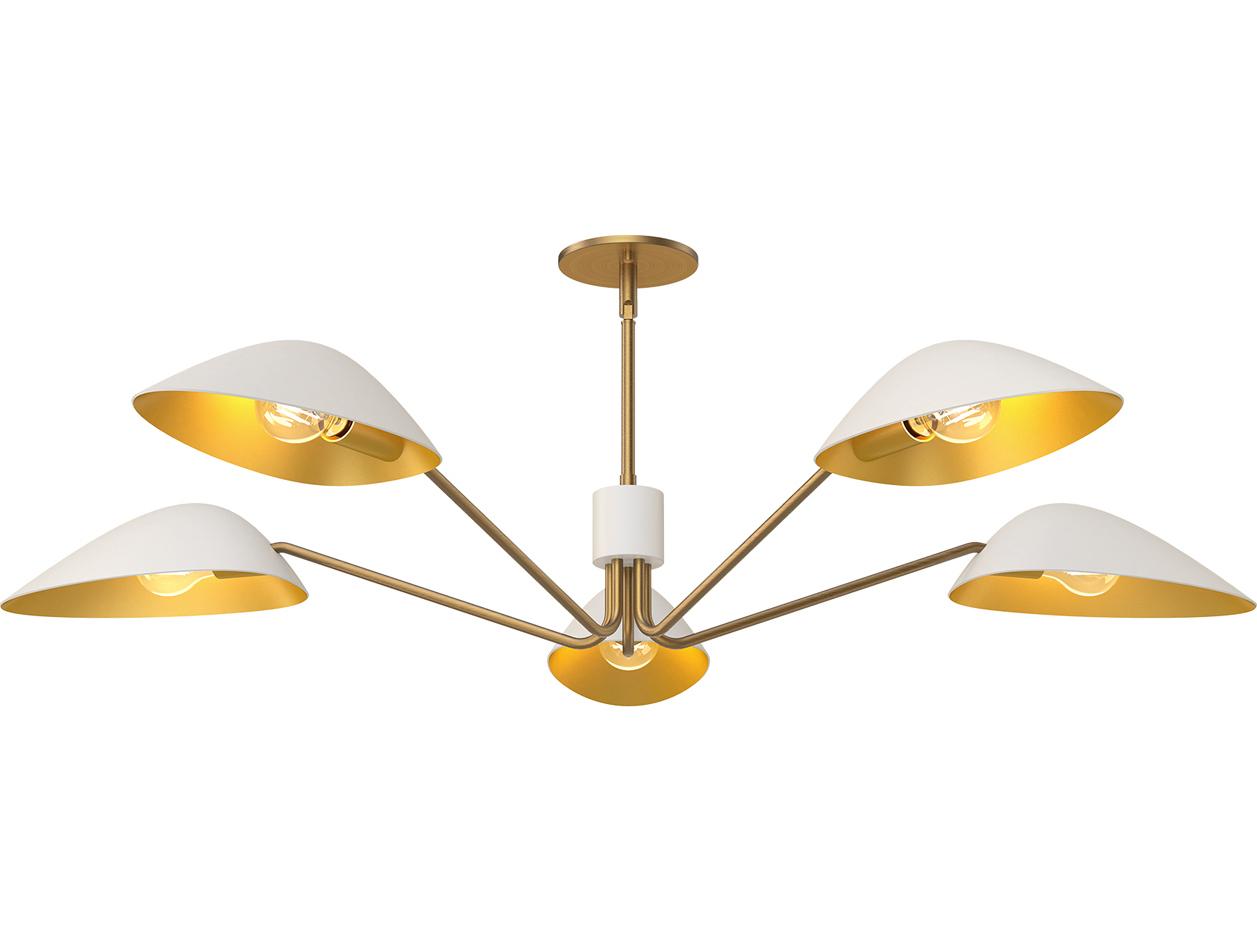 Alora Mood Oscar 5-Light Aged Gold Chandelier
