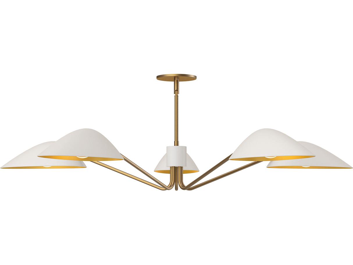 Alora Mood Oscar 5-Light Aged Gold Chandelier